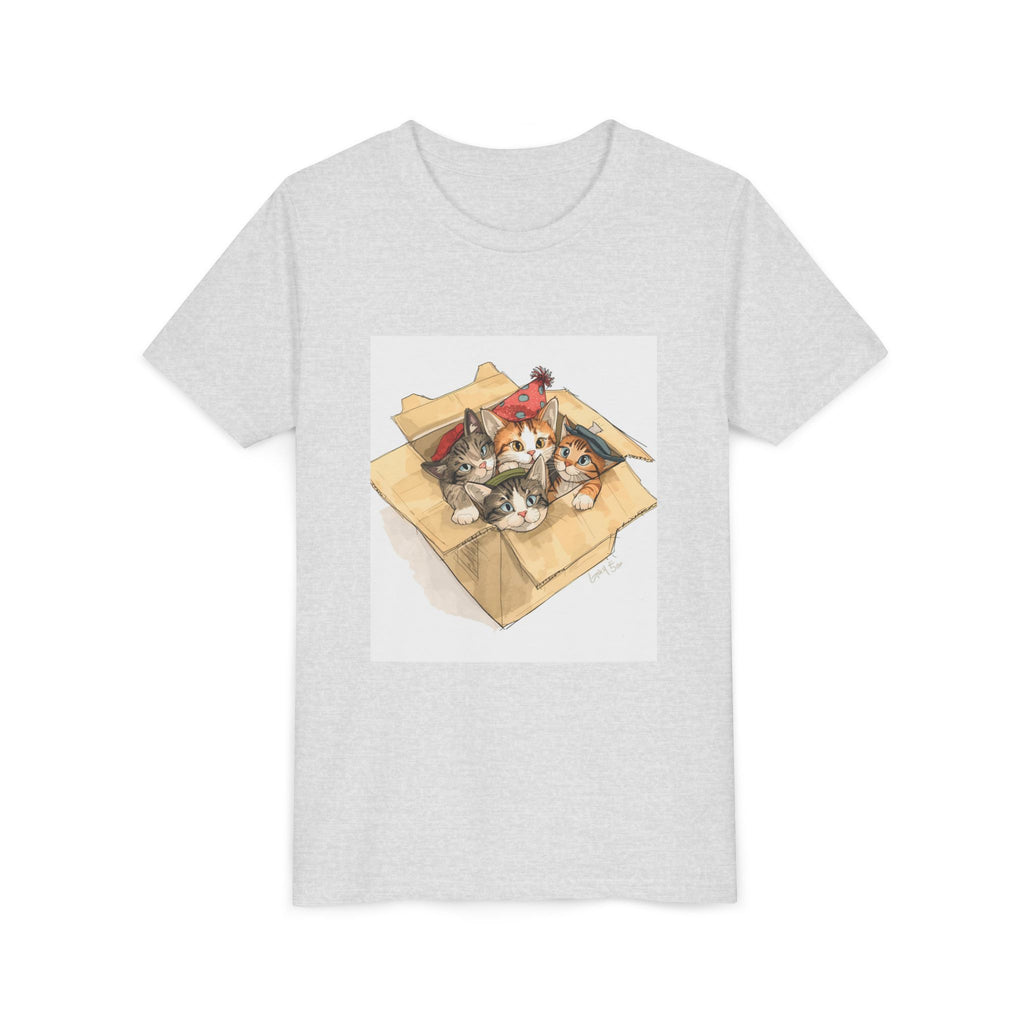 Cute Kittens In Box Youth Short Sleeve Tee