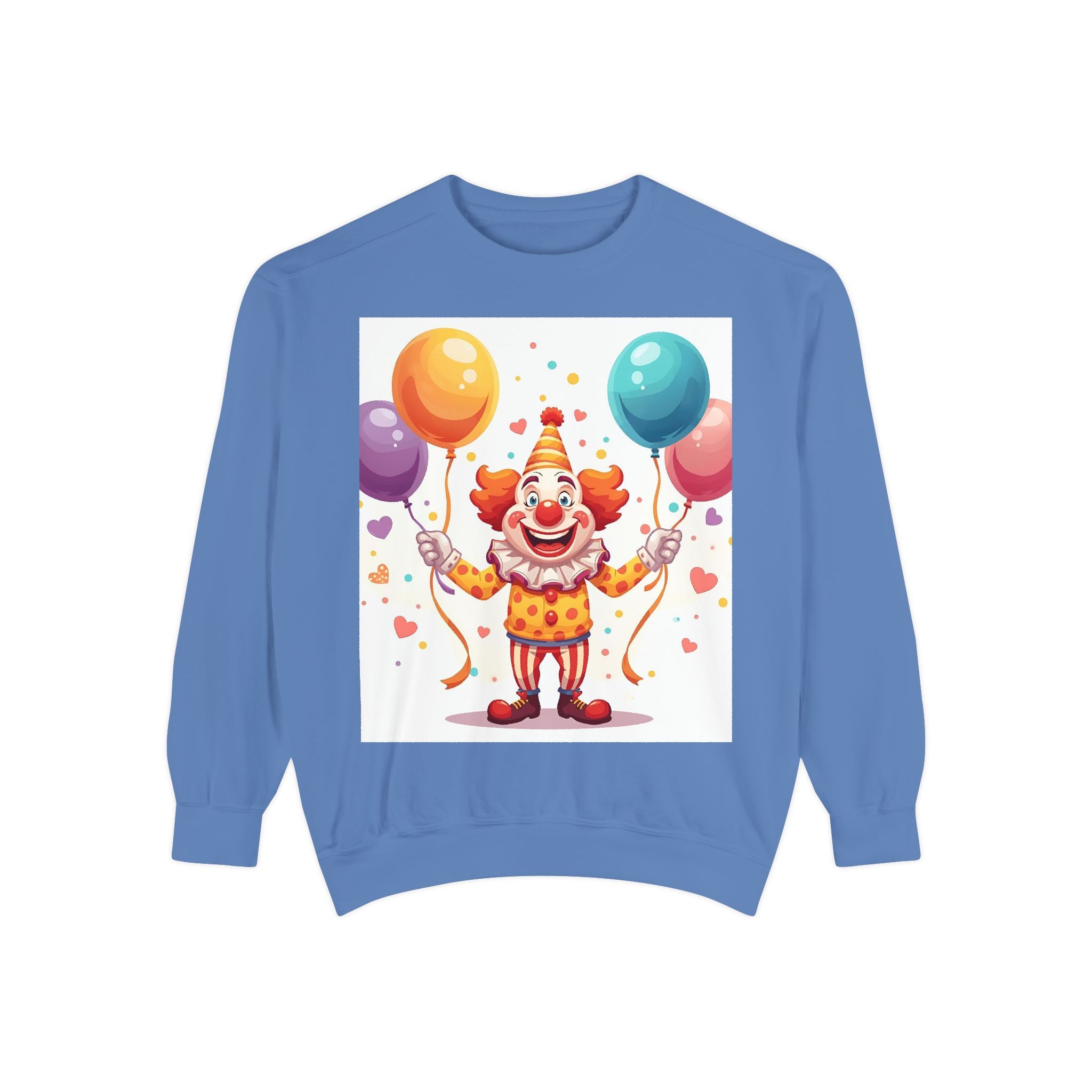Funny Clown Unisex Garment-Dyed Sweatshirt