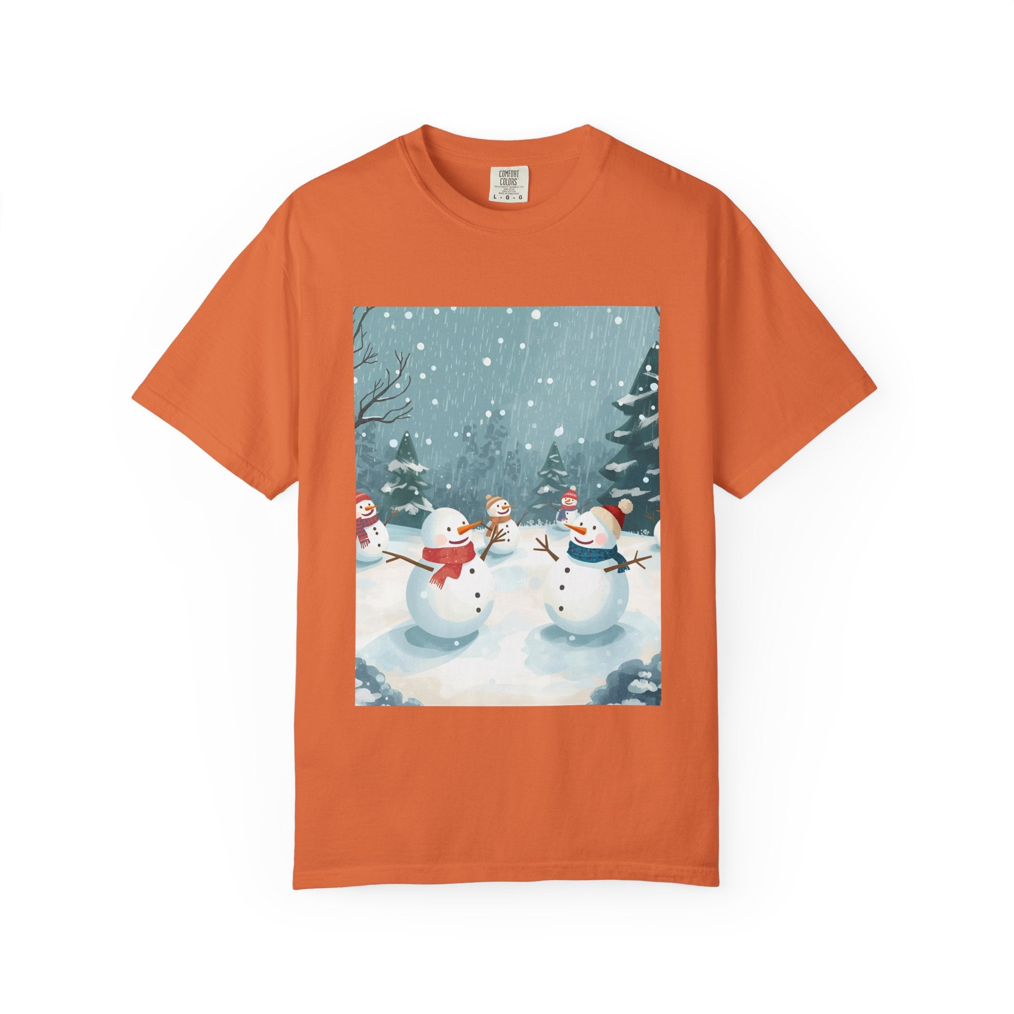 Festive Christmas Snowman Winter Wonderland T-shirt, Holiday Tee, Snowman Gift, Cozy Apparel, Unisex Christmas Shirt, Festive Winter Wear