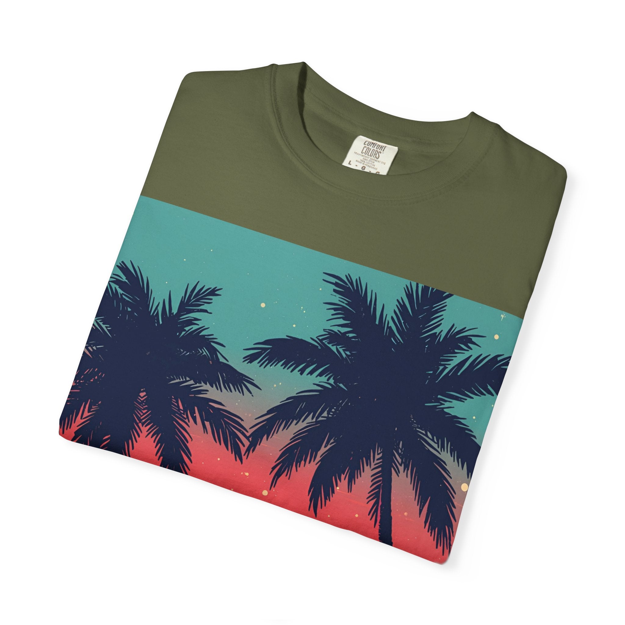 Tropical Sunset Unisex Garment-Dyed T-shirt