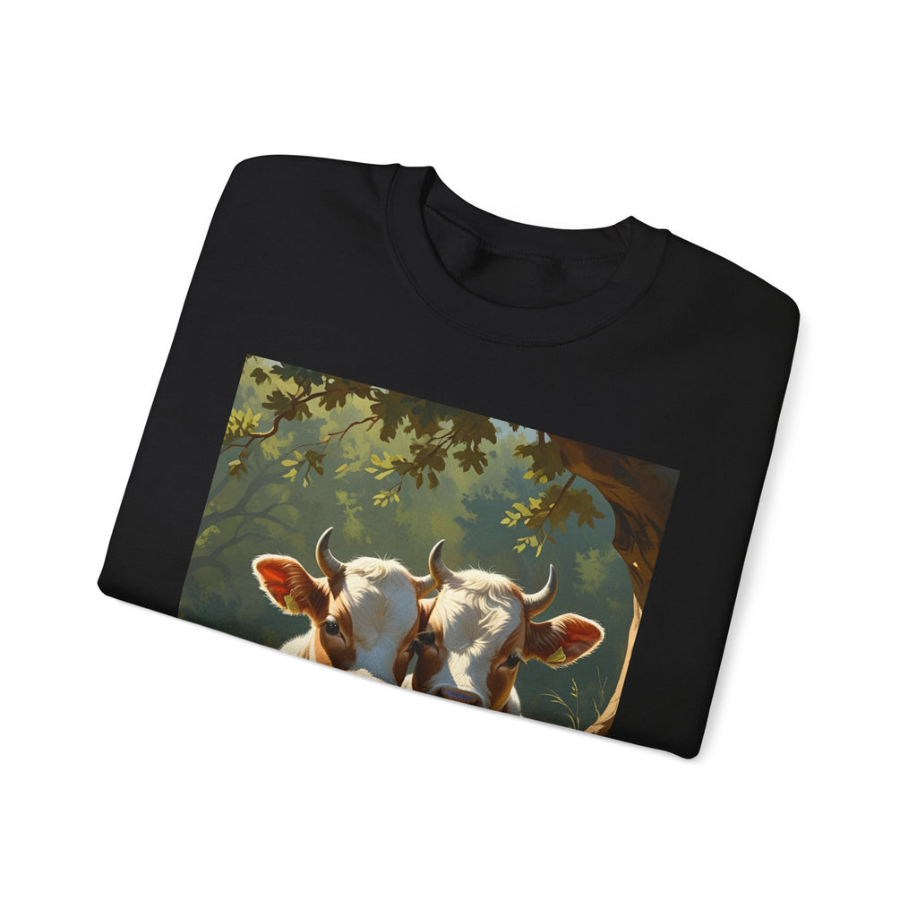 Cozy Cow Crewneck Sweatshirt, Unisex Pullover, Animal Lover Gift, Farmhouse Decor, Best Friends, Cute Sweatshirt