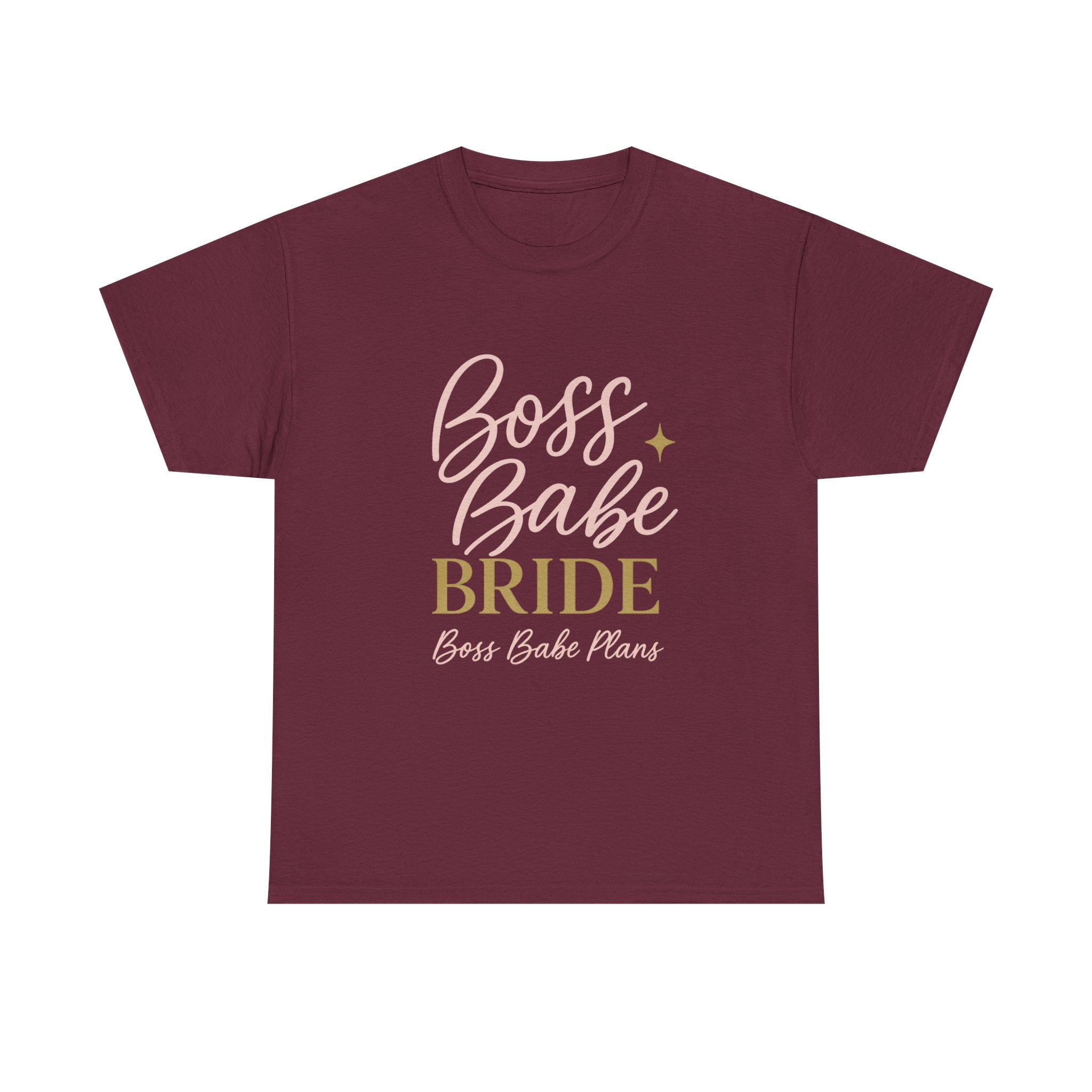 Boss Babe Plans Bride Tee - Unisex Heavy Cotton T-Shirt for Future Brides