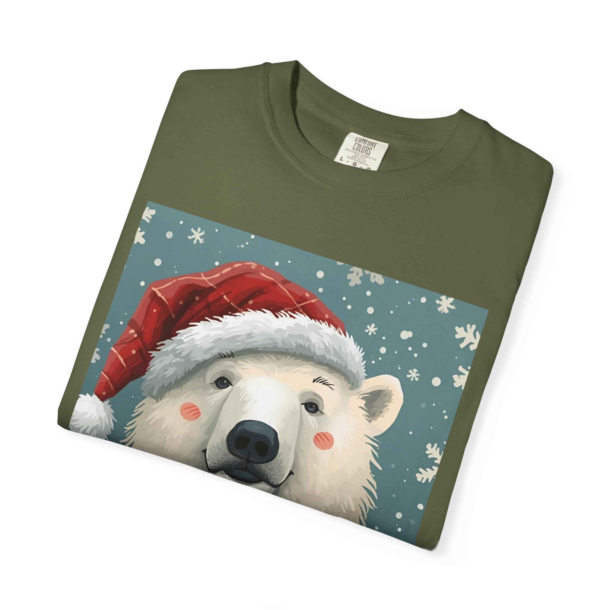 Cozy Holiday Polar Bear T-Shirt, Christmas Tee, Unisex Shirt, Festive Apparel, Gift for Animal Lovers, Winter Wear