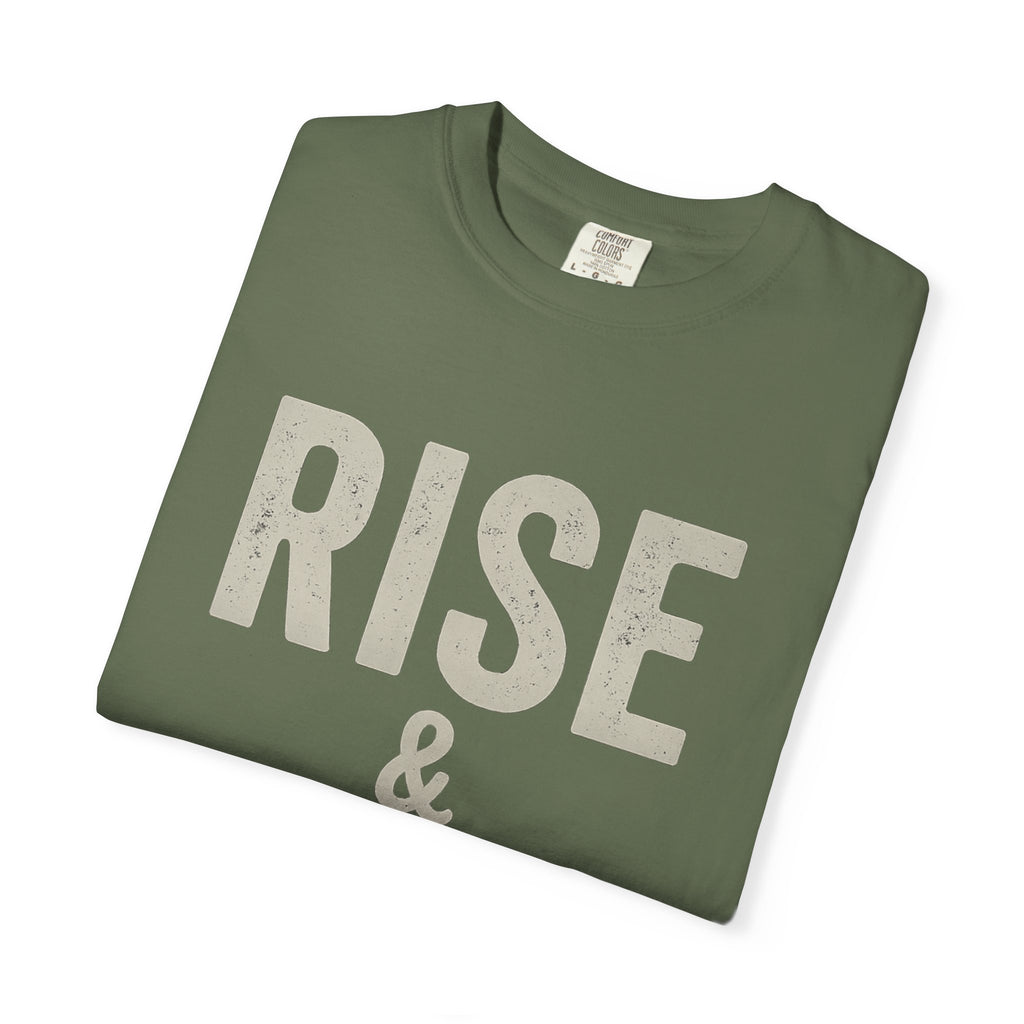 Boss Built Co Rise & Grind T-Shirt — Motivational Graphic Tee for Hustle Mindset