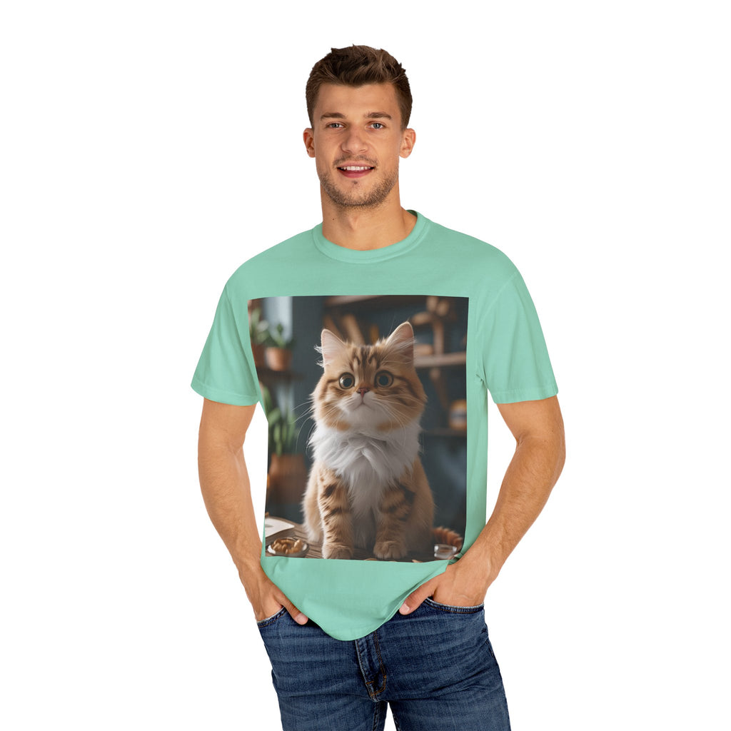 Adorable Cat Graphic T-shirt for Animal Lovers, Cute Pet Tee, Gift for Cat Owners, Casual Wear, Unisex Apparel