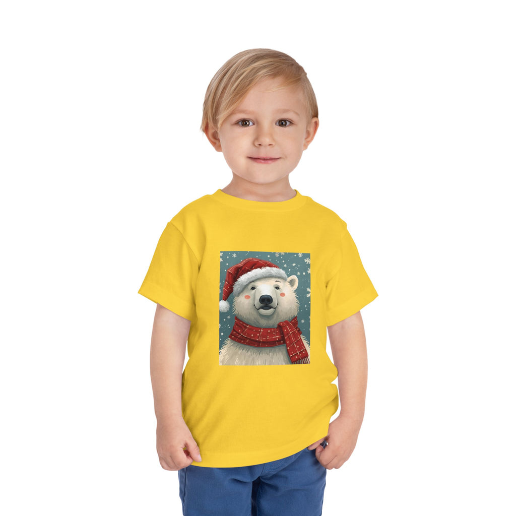 Adorable Holiday Polar Bear Toddler Tee, Christmas Gift, Cute Winter Shirt, Kids Fashion, Seasonal Apparel