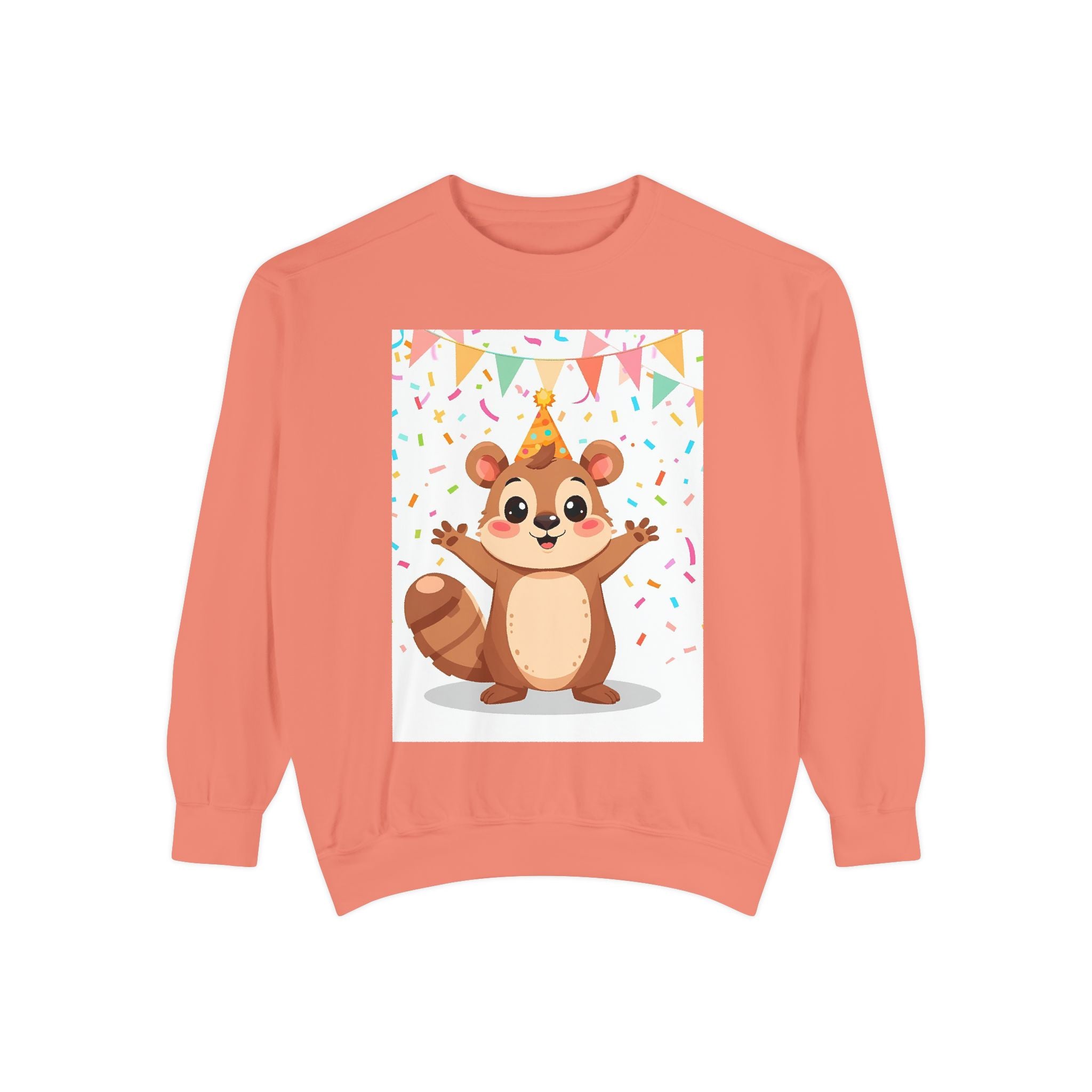 Party Animal With Squirl Unisex Garment-Dyed Sweatshirt
