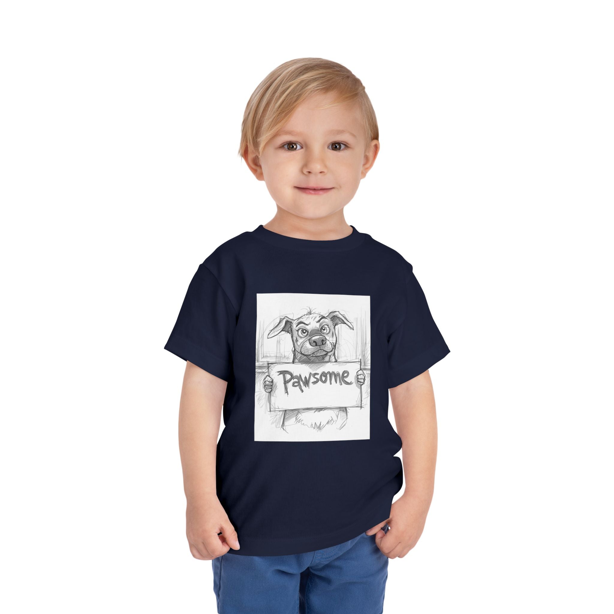 Pawsome Toddler Tee, Cute Dog Shirt for Kids, Pet Lover Gift, Playful Toddler Outfit, Birthday Gift, Animal Lover Apparel