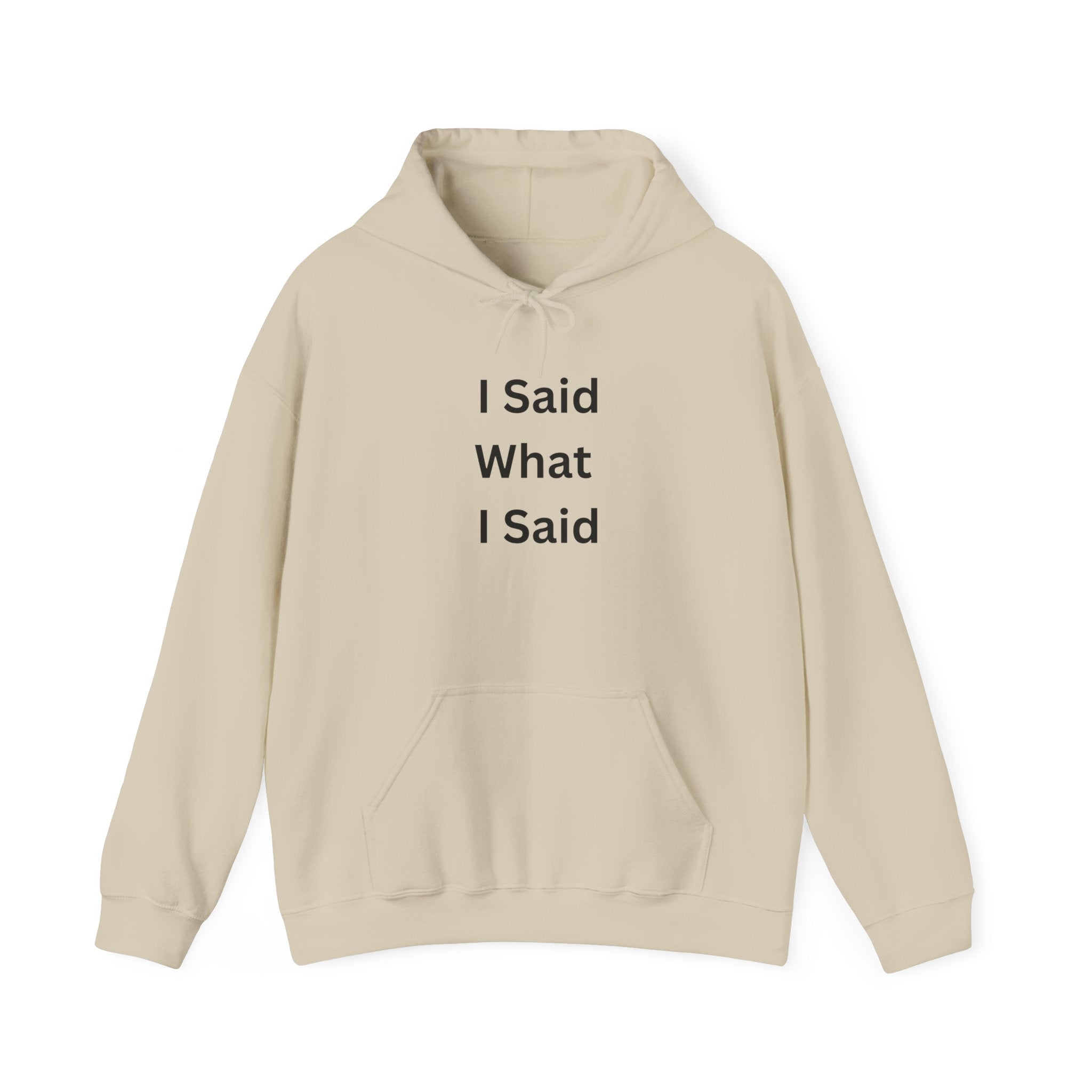 I Said What I Said Hoodie - Unisex Heavy Blend™ Sweatshirt, Motivational Quote Hoodie, Casual Wear, Gift for Friends, Cozy Style