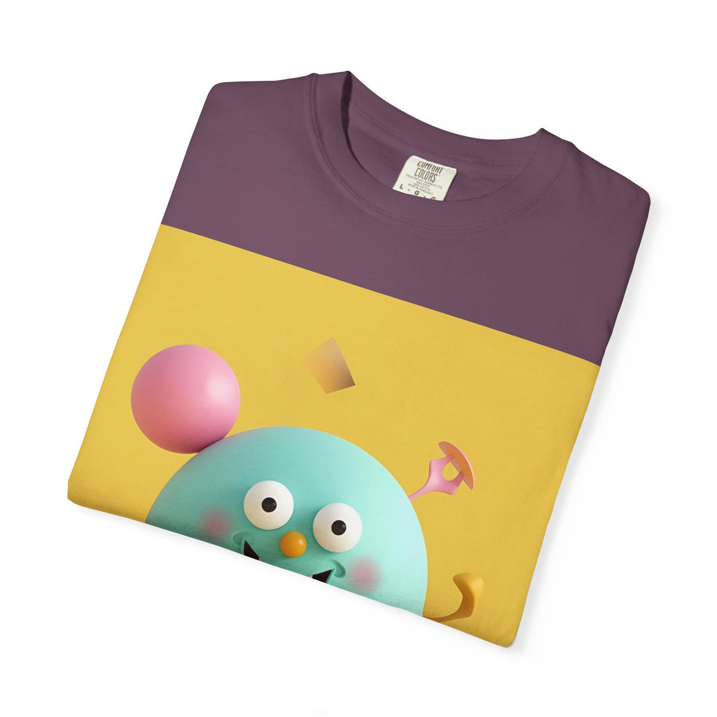 Playful Colorful Cartoon T-Shirt, Fun Graphic Tee, Summer Casual Wear, Gift for Kids and Adults, Birthday Party Outfit, Unique Design