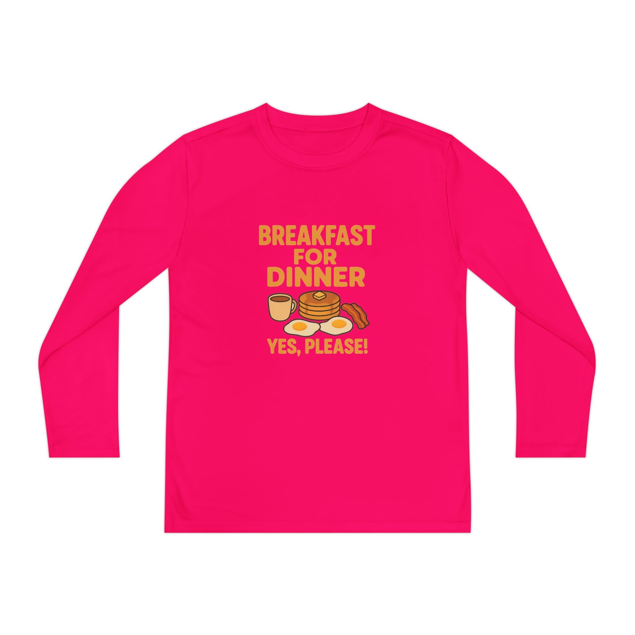 Breakfast For Dinner Youth Long Sleeve Competitor Tee
