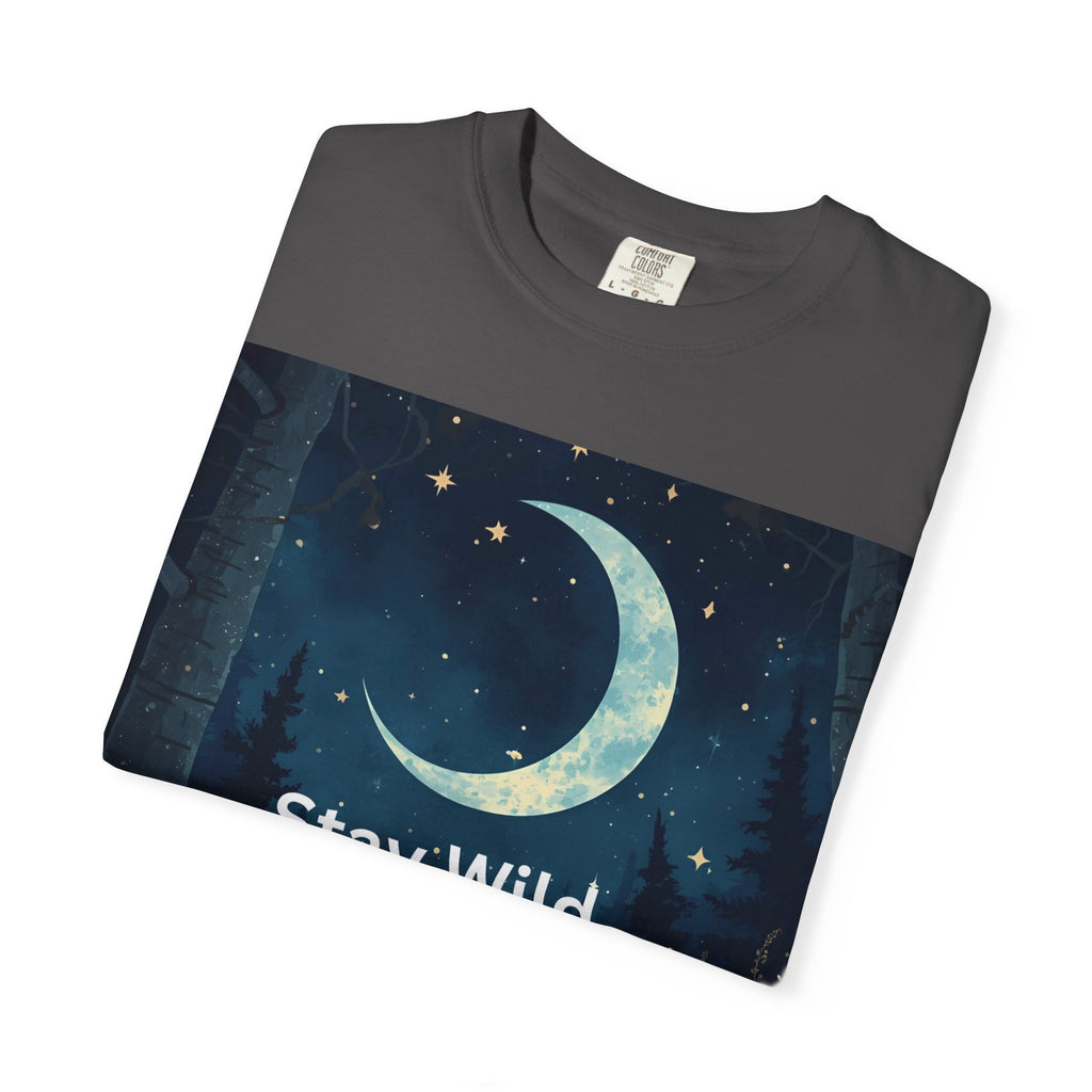 Unisex Stay Wild Moon Child T-Shirt, Stay Wild Graphic Tee, Boho Style Shirt, Gift for Nature Lovers, Vintage Vibe Apparel
