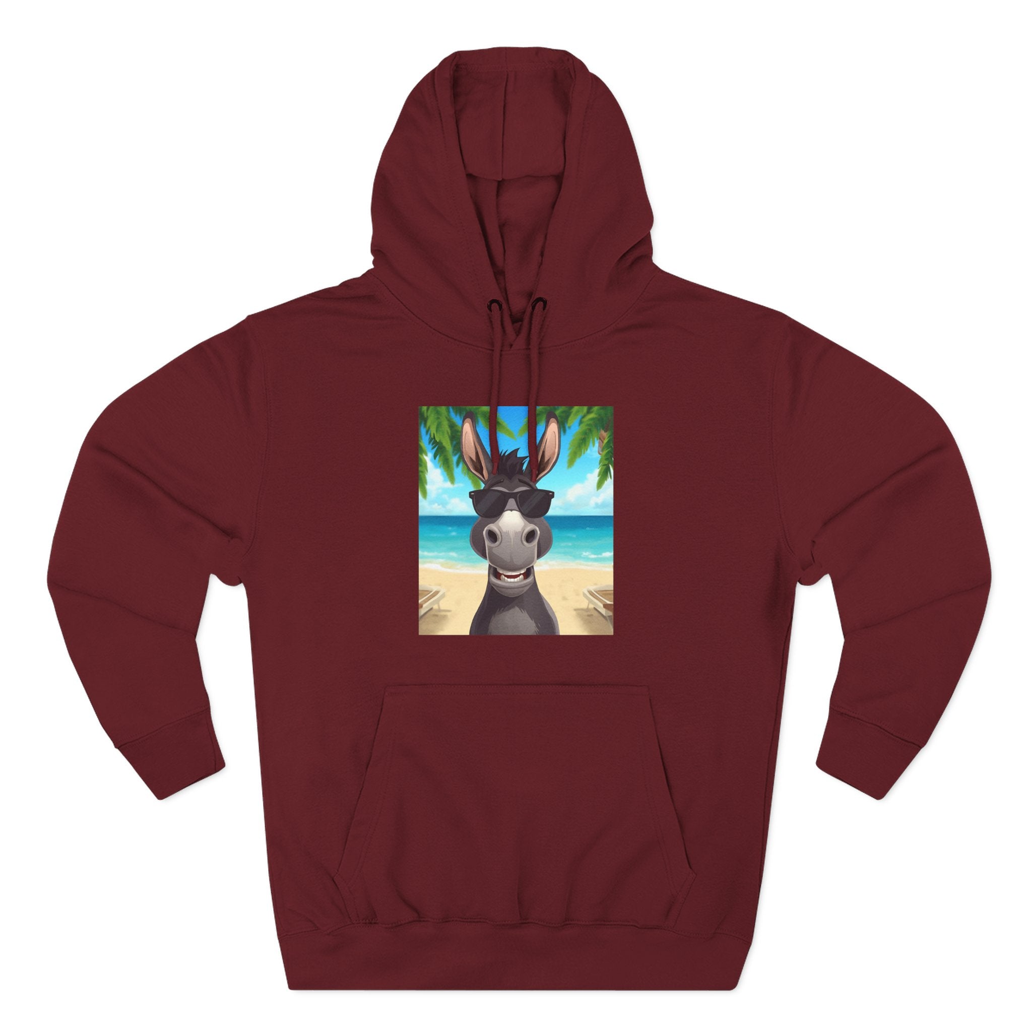 Donkey Beach Vibe Three-Panel Fleece Hoodie