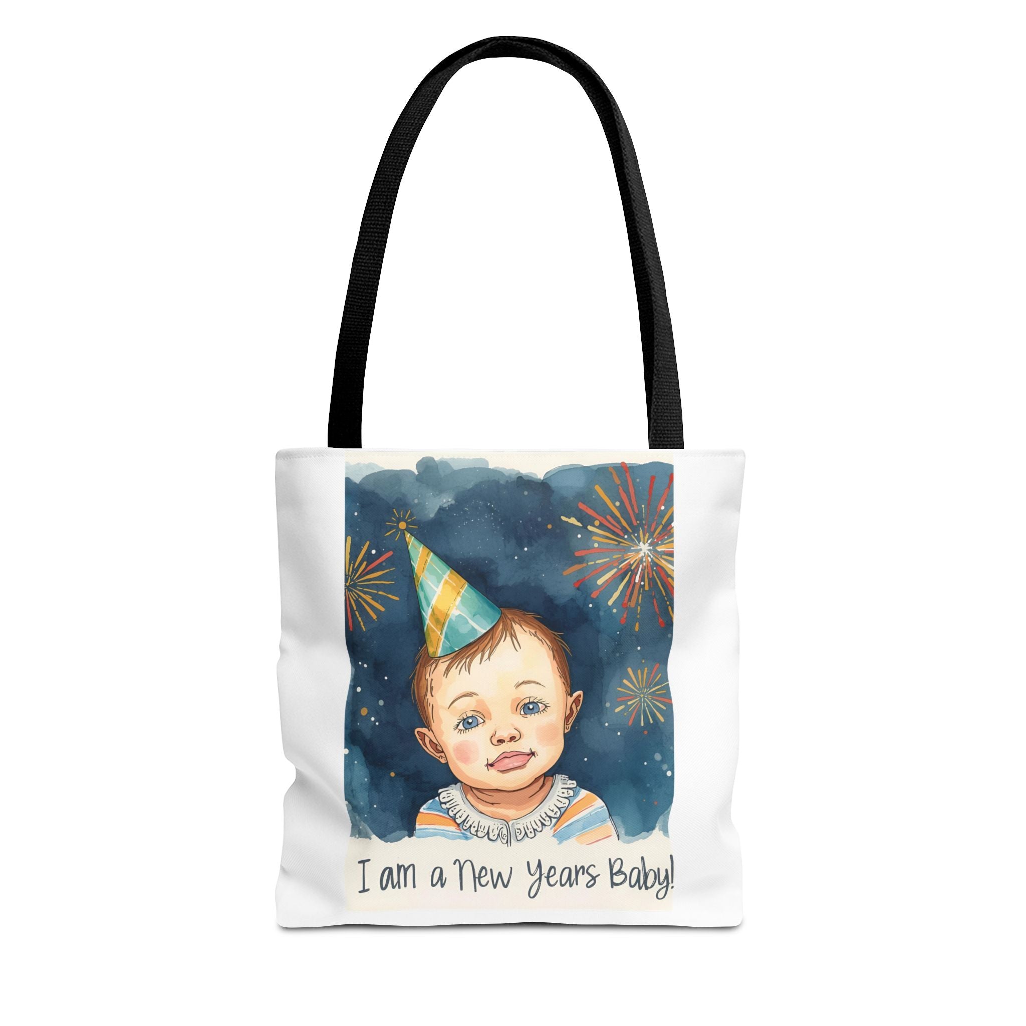 New Year's Baby Tote Bag, Cute Baby Gift, Celebration Bag, New Year Party Accessory, AOP Design, Family Gathering