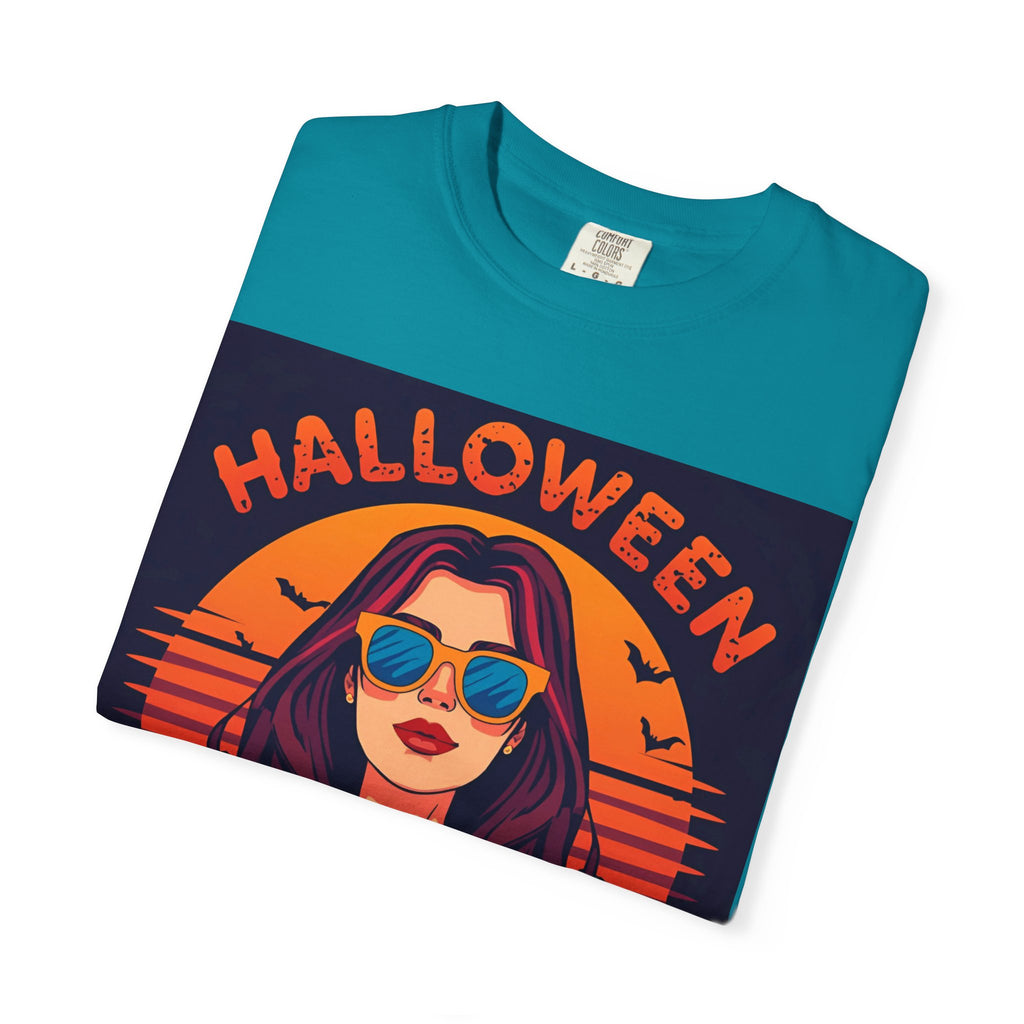 Halloween Cool Mom T-Shirt, Unisex Garment-Dyed Tee, Spooky Season Apparel, Fall Fashion, Halloween Costume Shirt