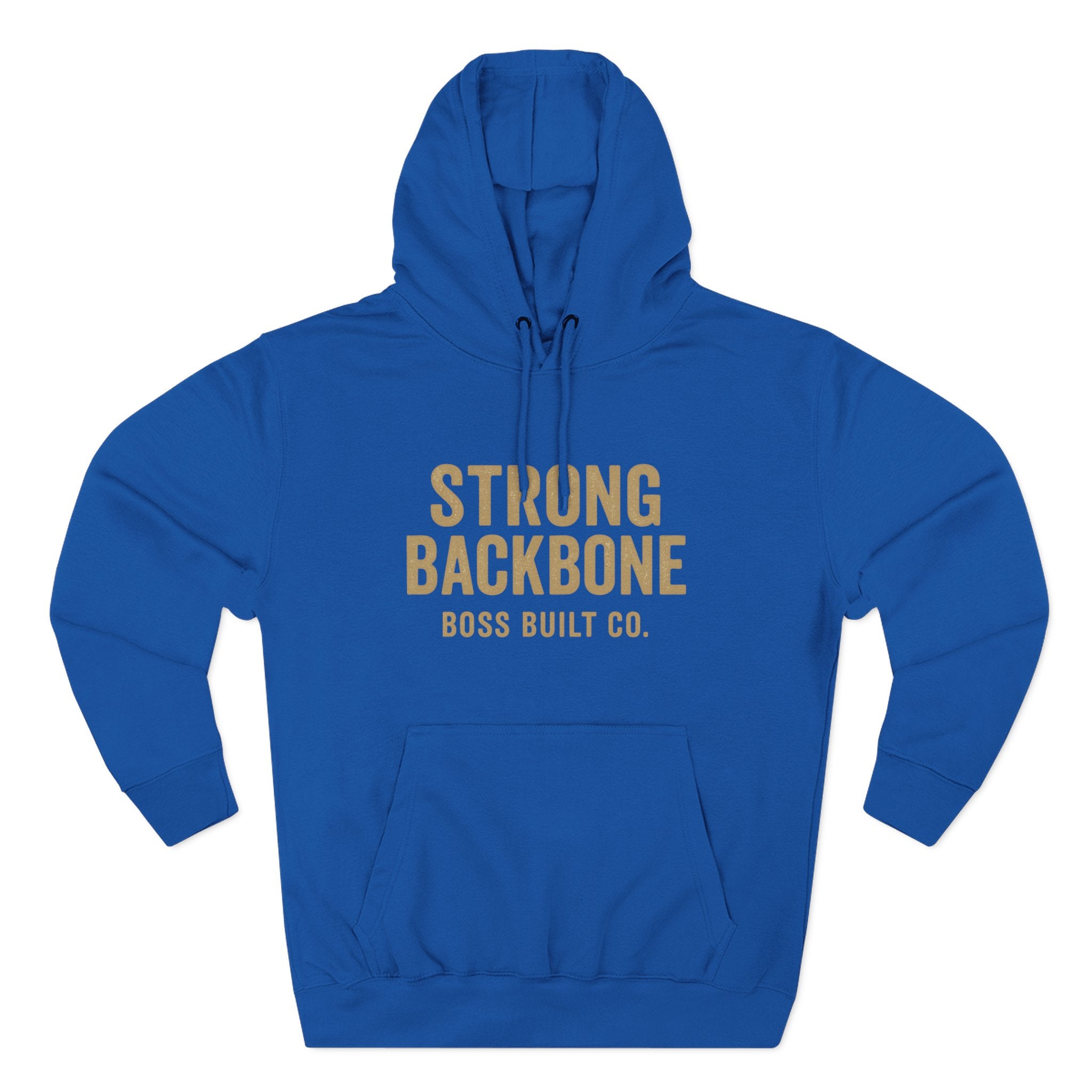 Strong Backbone Hoodie — 'Boss Built Co.' Vintage Fitness Hoodie