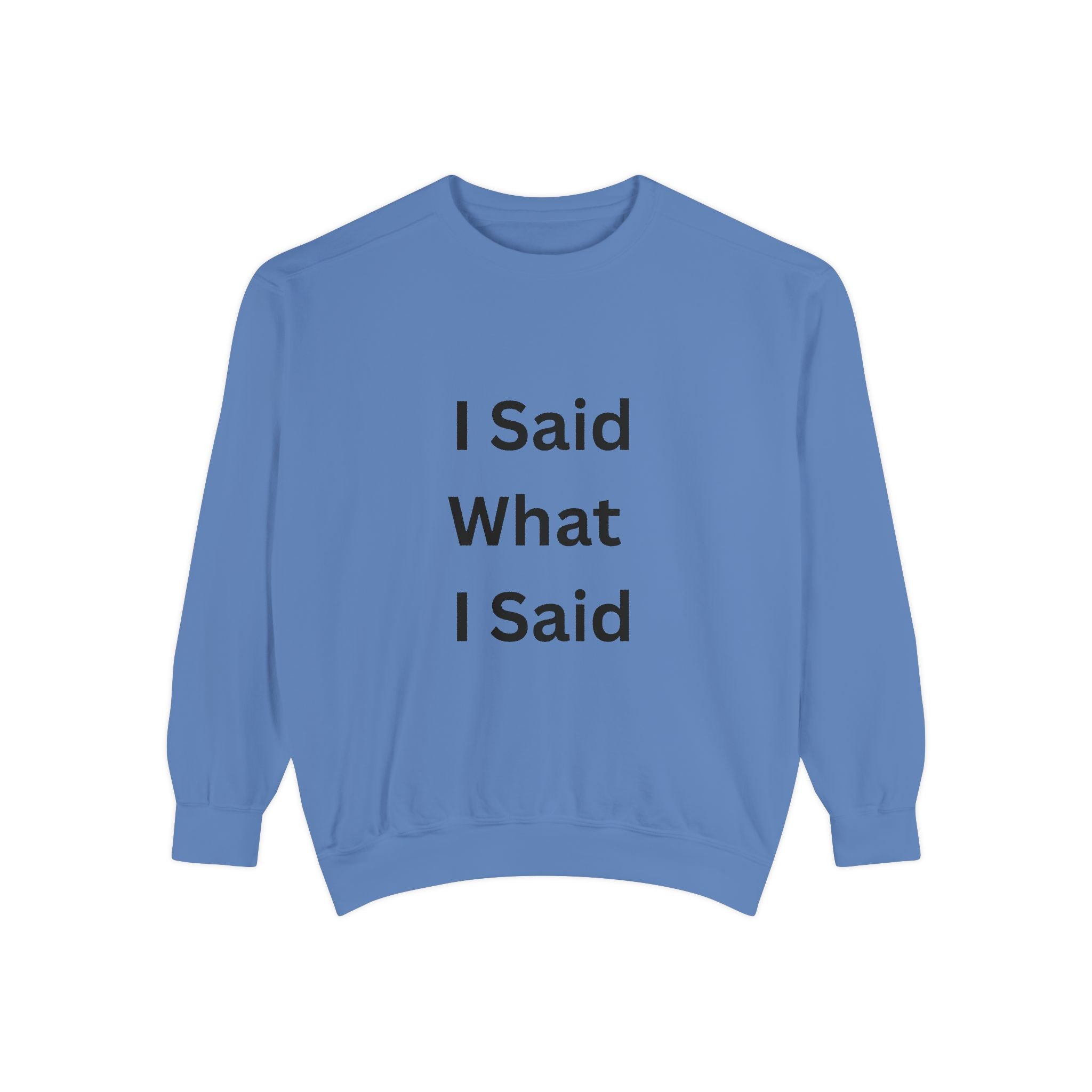 I Said What I Said Unisex Garment-Dyed Sweatshirt