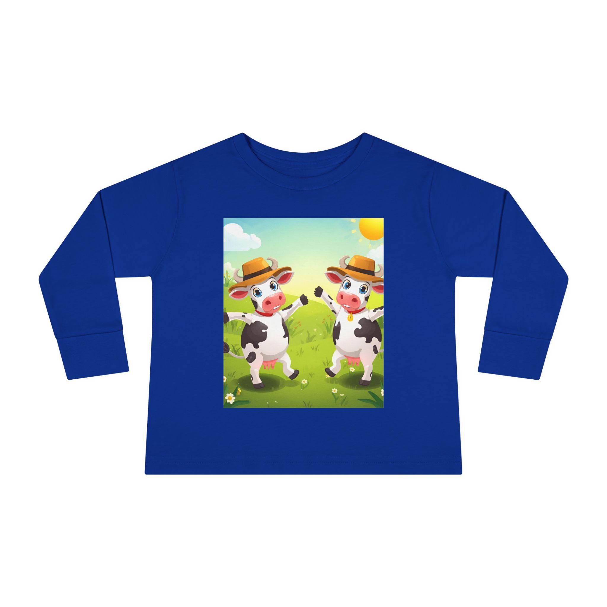 Cute Cows Farm Fun Toddler Long Sleeve Tee