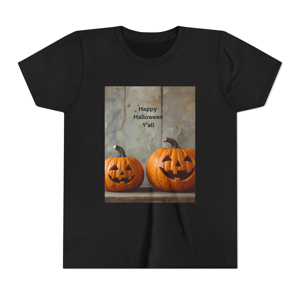 Halloween Pumpkin Youth Tee, Spooky Kids Shirt, Pumpkin Graphic Tee, Fall Celebration Gift, Trick or Treat Outfit