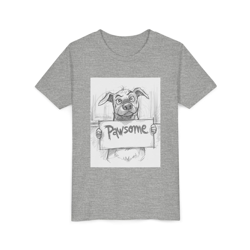 Pawsome Youth Tee - Adorable Dog Design, Gift for Animal Lovers, Birthday, Back to School, Fun Pet Shirt, Kids' Fashion