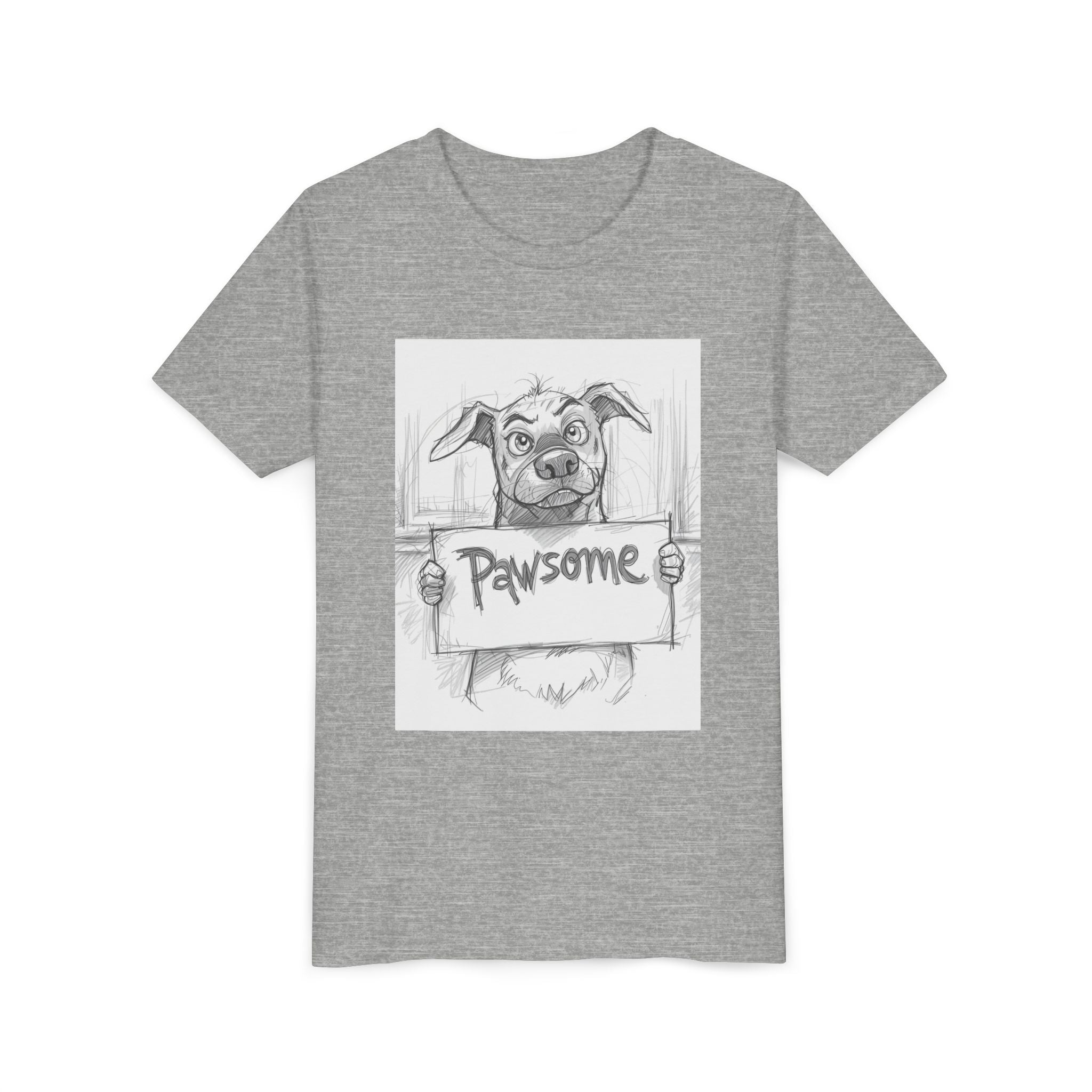 Pawsome Youth Tee - Adorable Dog Design, Gift for Animal Lovers, Birthday, Back to School, Fun Pet Shirt, Kids' Fashion