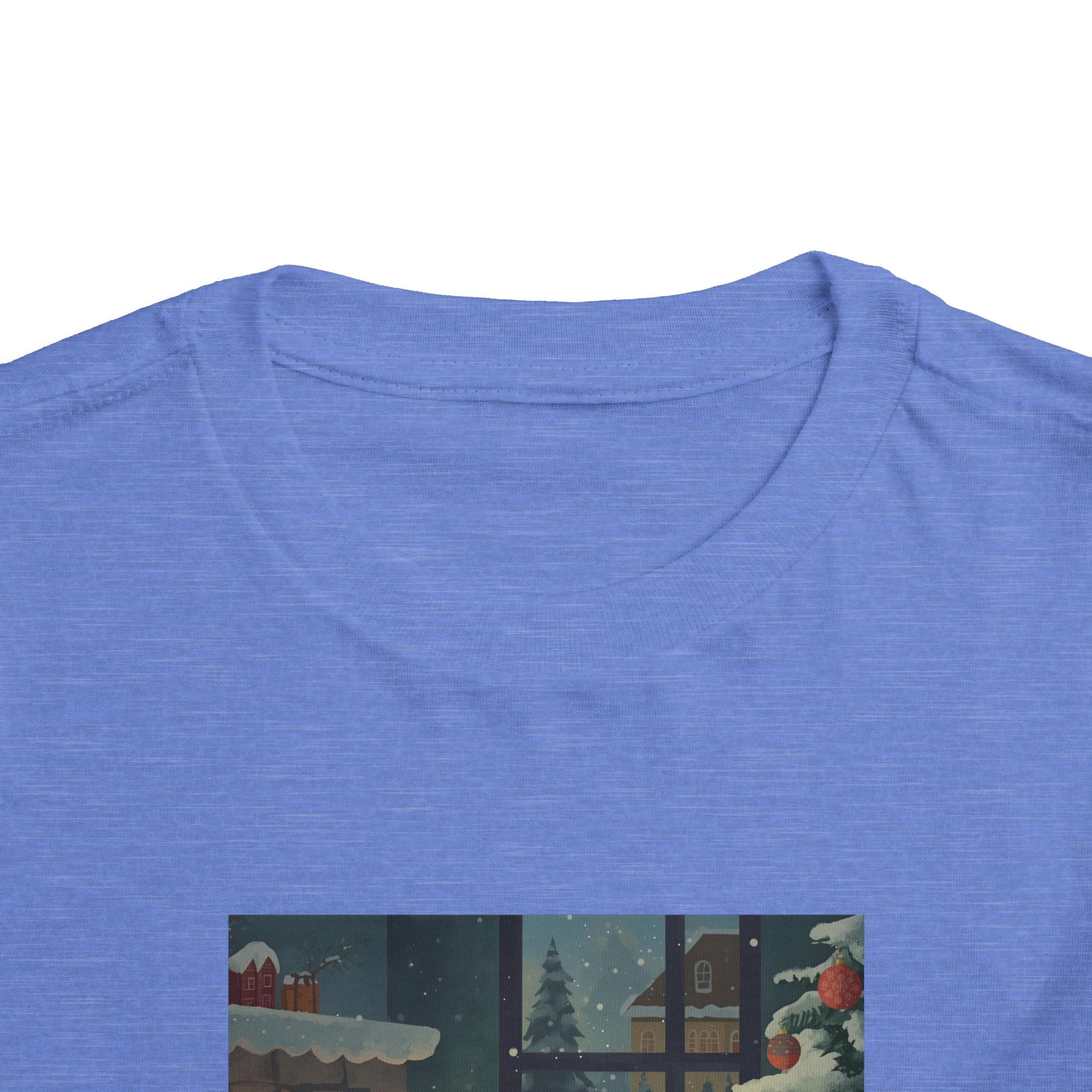 Cute Cat Christmas Festive Toddler Short Sleeve Tee