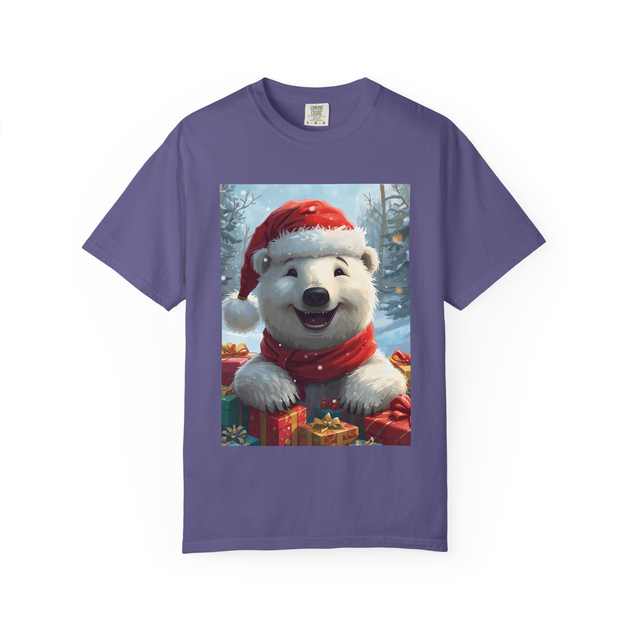 Christmas Polar Bear T-Shirt, Holiday Tee, Winter Apparel, Gift For Animal Lovers, Festive Casual Wear
