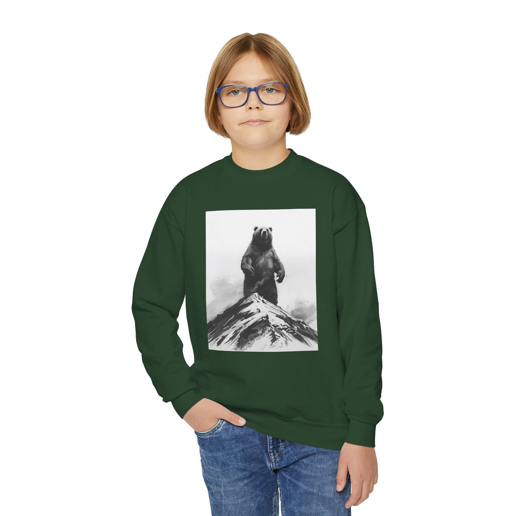 Bear Mountain Snow Youth Crewneck Sweatshirt
