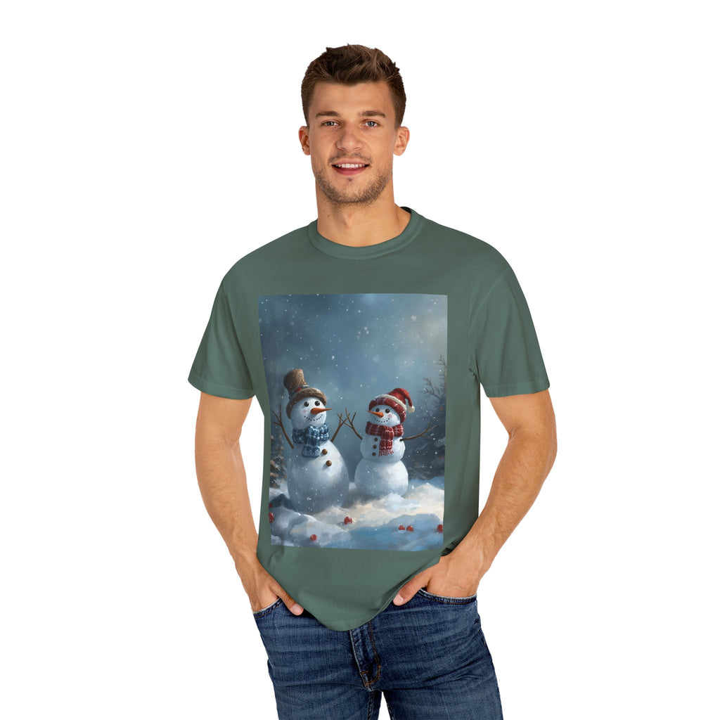 Christmas Winter Snowman T-Shirt, Festive Holiday Tee, Family Holiday Shirt, Cozy Winter Outfit, Seasonal Gift Idea