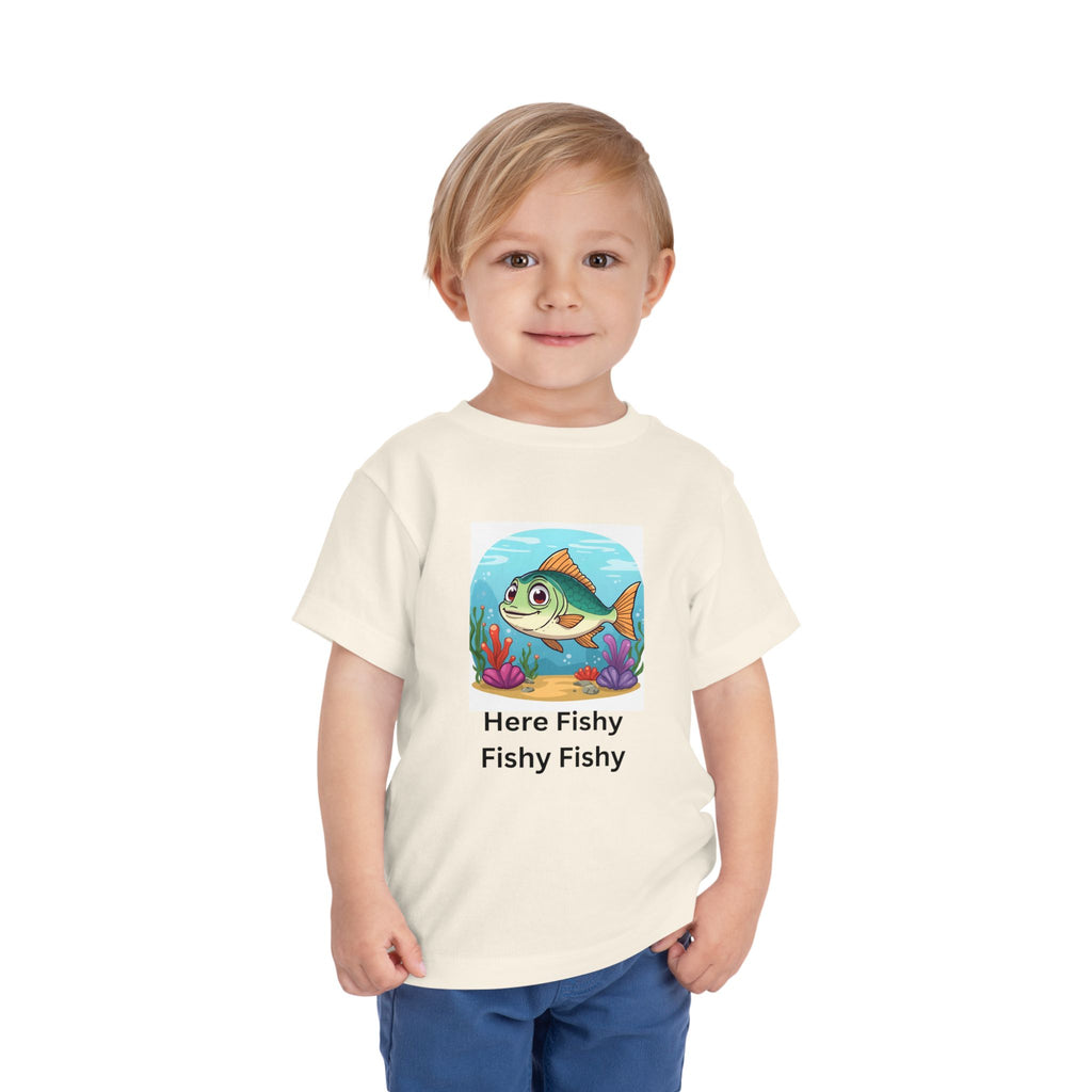 Here Fishy Fishy Fishy Toddler Short Sleeve Tee