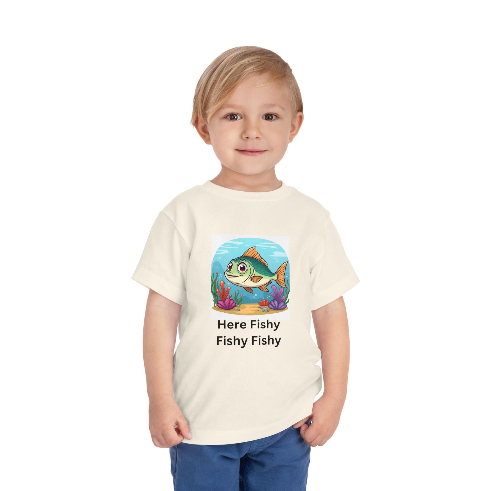 Here Fishy Fishy Fishy Toddler Short Sleeve Tee