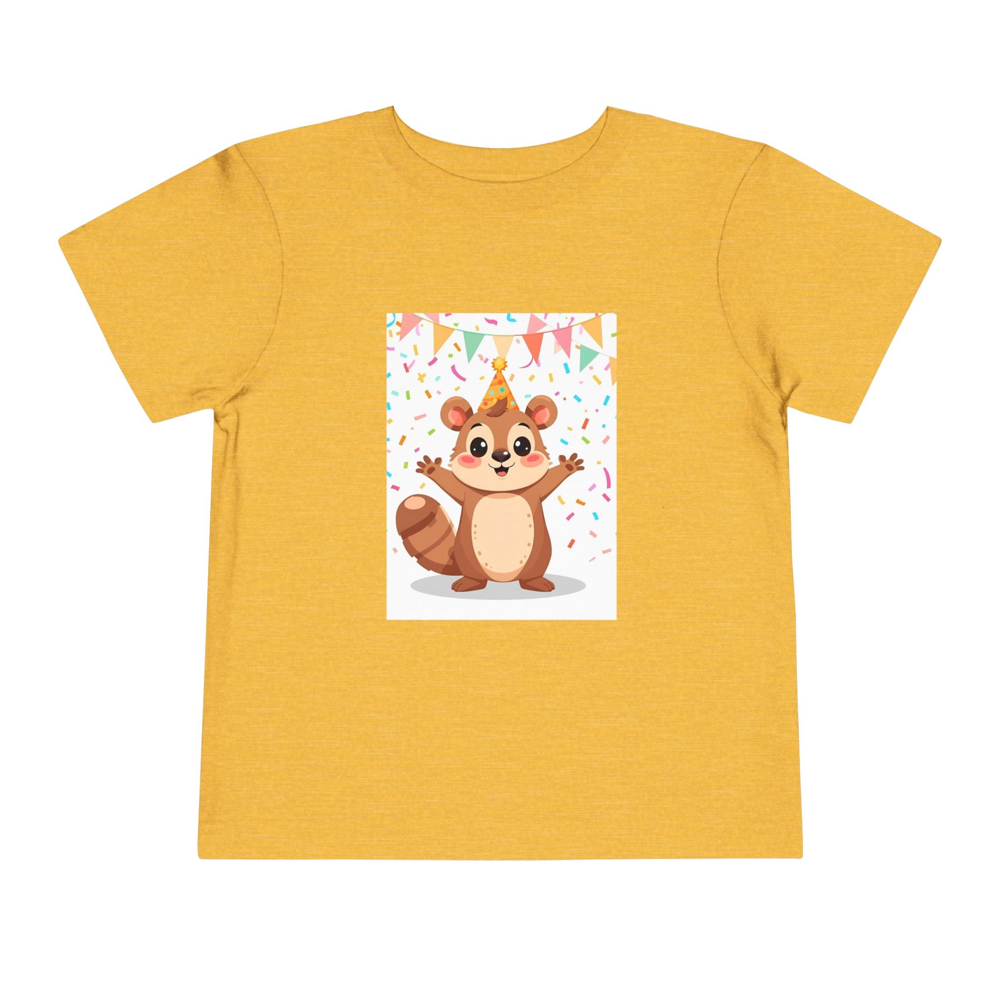 Party Animal With Squirl Toddler Short Sleeve Tee