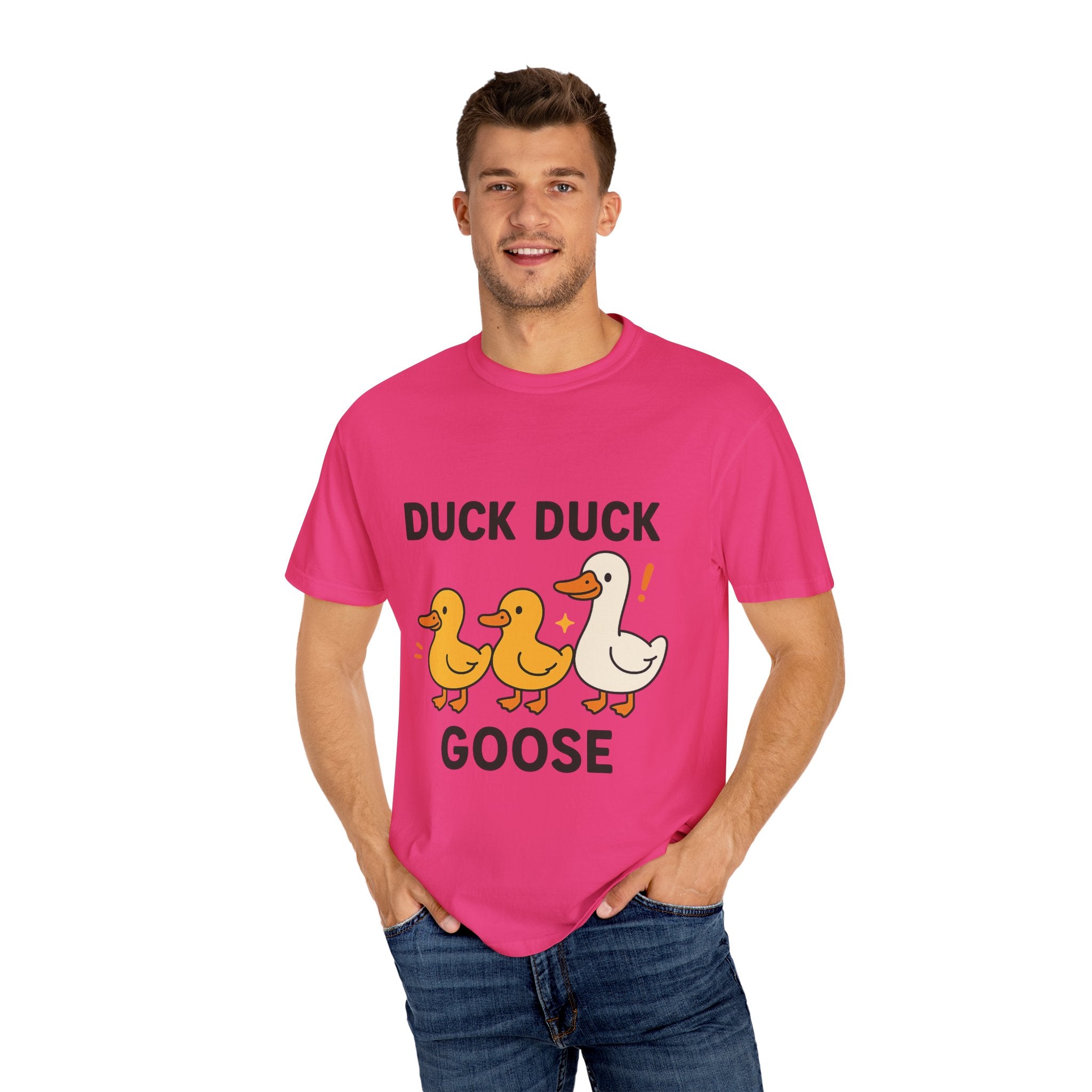 Duck Duck Goose Unisex T-Shirt, Funny Animal Shirt, Cute Gift for Kids, Family Game Night Tee, Everyday Casual Wear, Playful Graphic Top