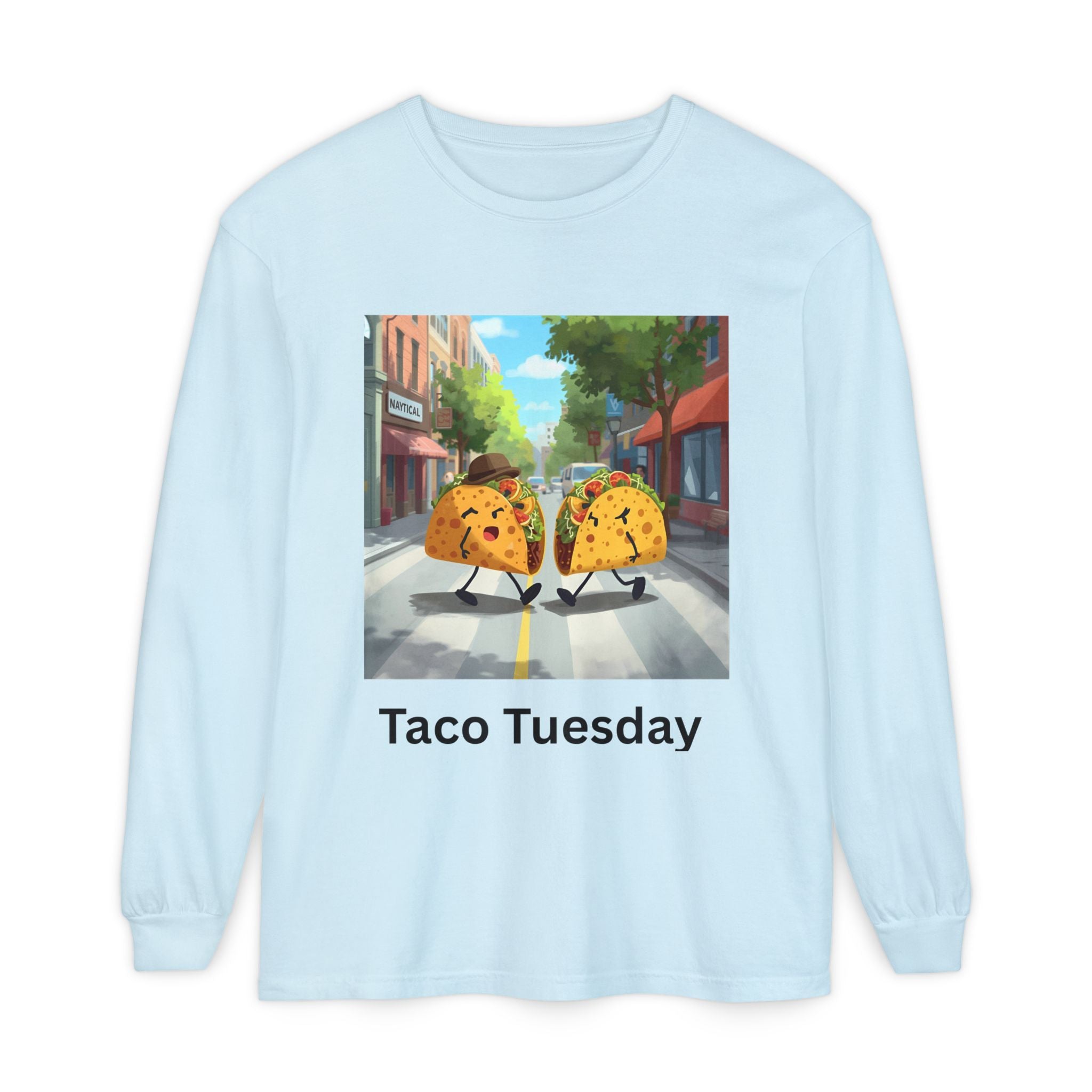 Taco Tuesday Unisex Garment-dyed Long Sleeve T-Shirt