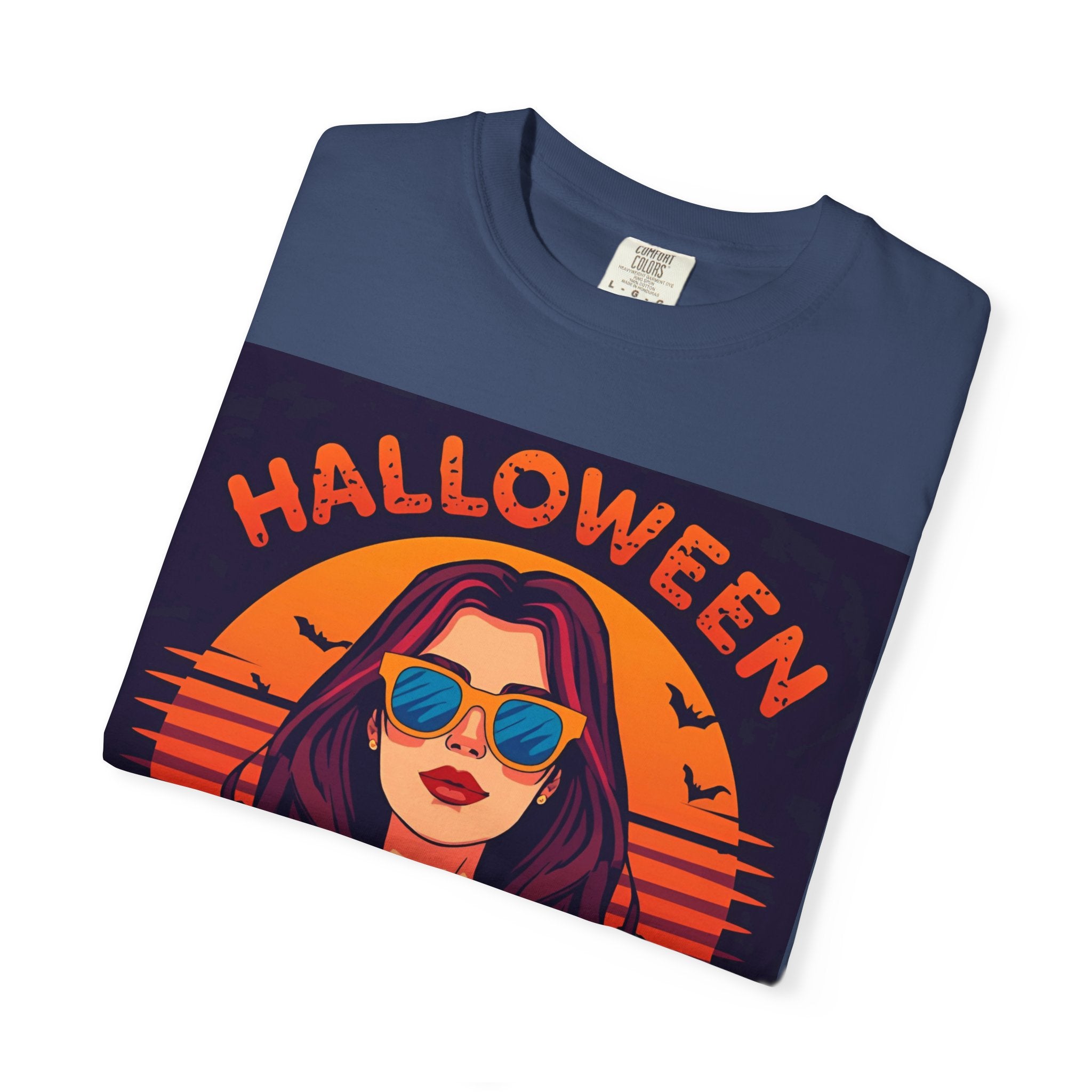 Halloween Cool Mom T-Shirt, Unisex Garment-Dyed Tee, Spooky Season Apparel, Fall Fashion, Halloween Costume Shirt