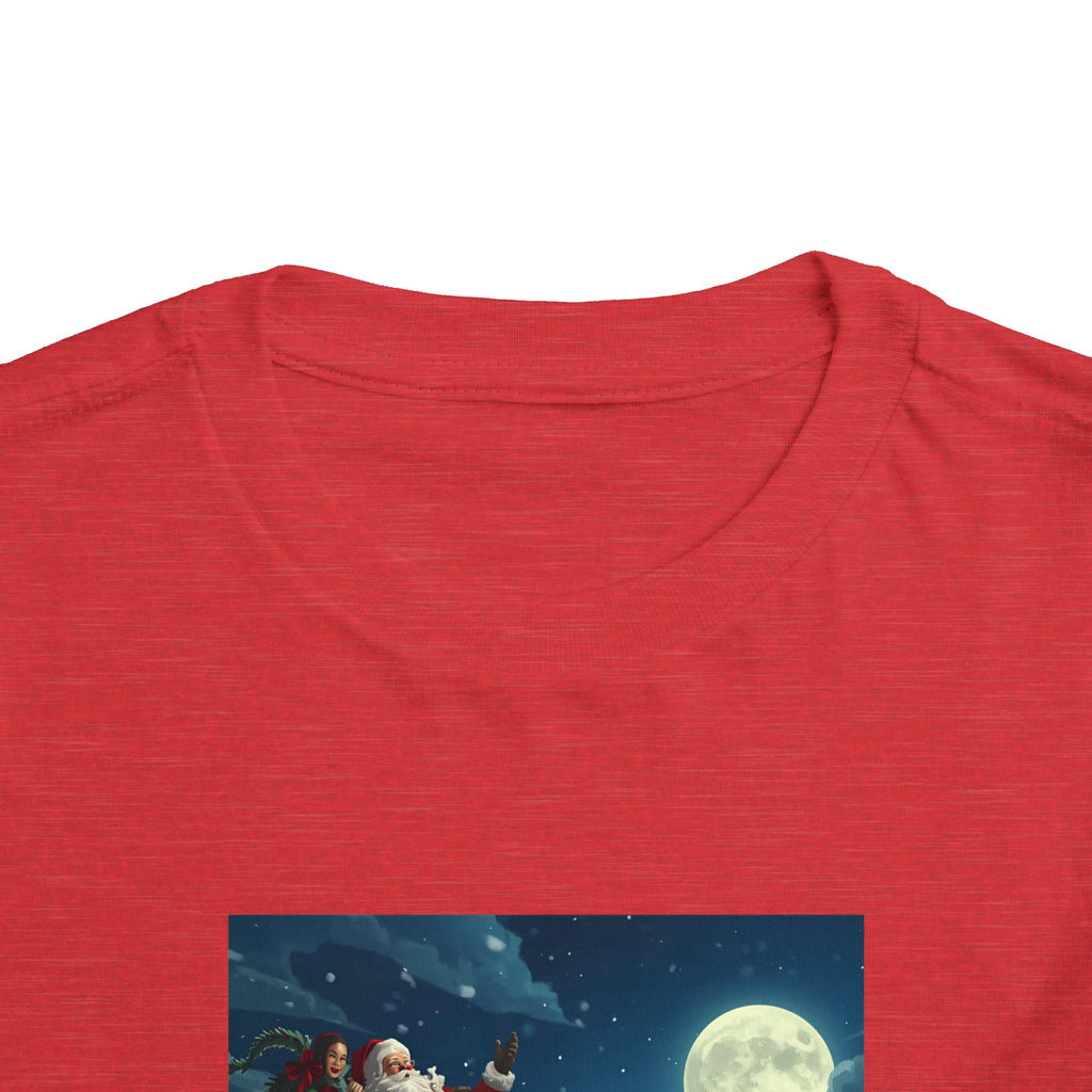 Christmas Santa Sleigh Toddler Short Sleeve Tee