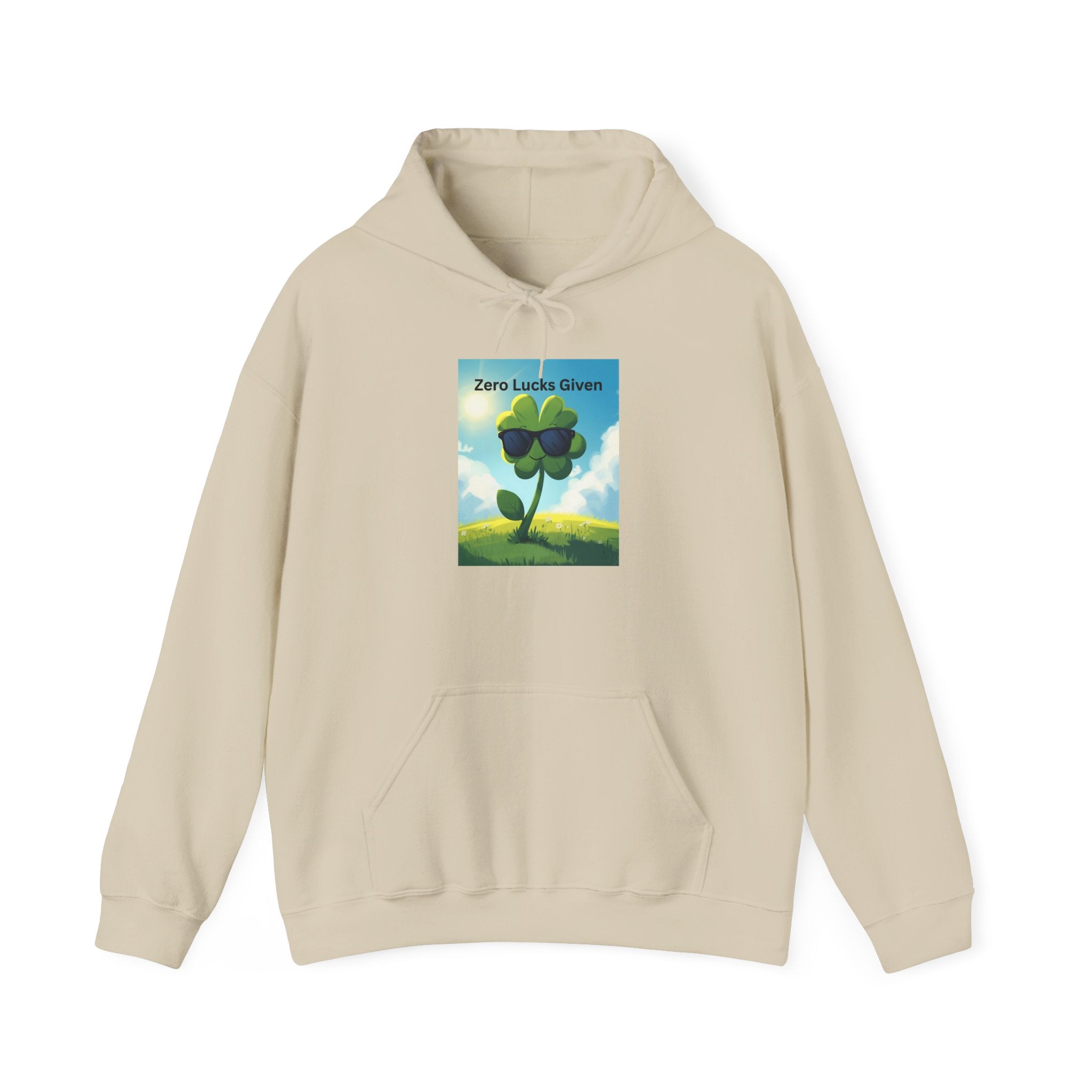 Chill Vibes Hooded Sweatshirt - Plant Power, Casual Wear, Nature Lover Gift, Relaxing Style, Zero Luck Given