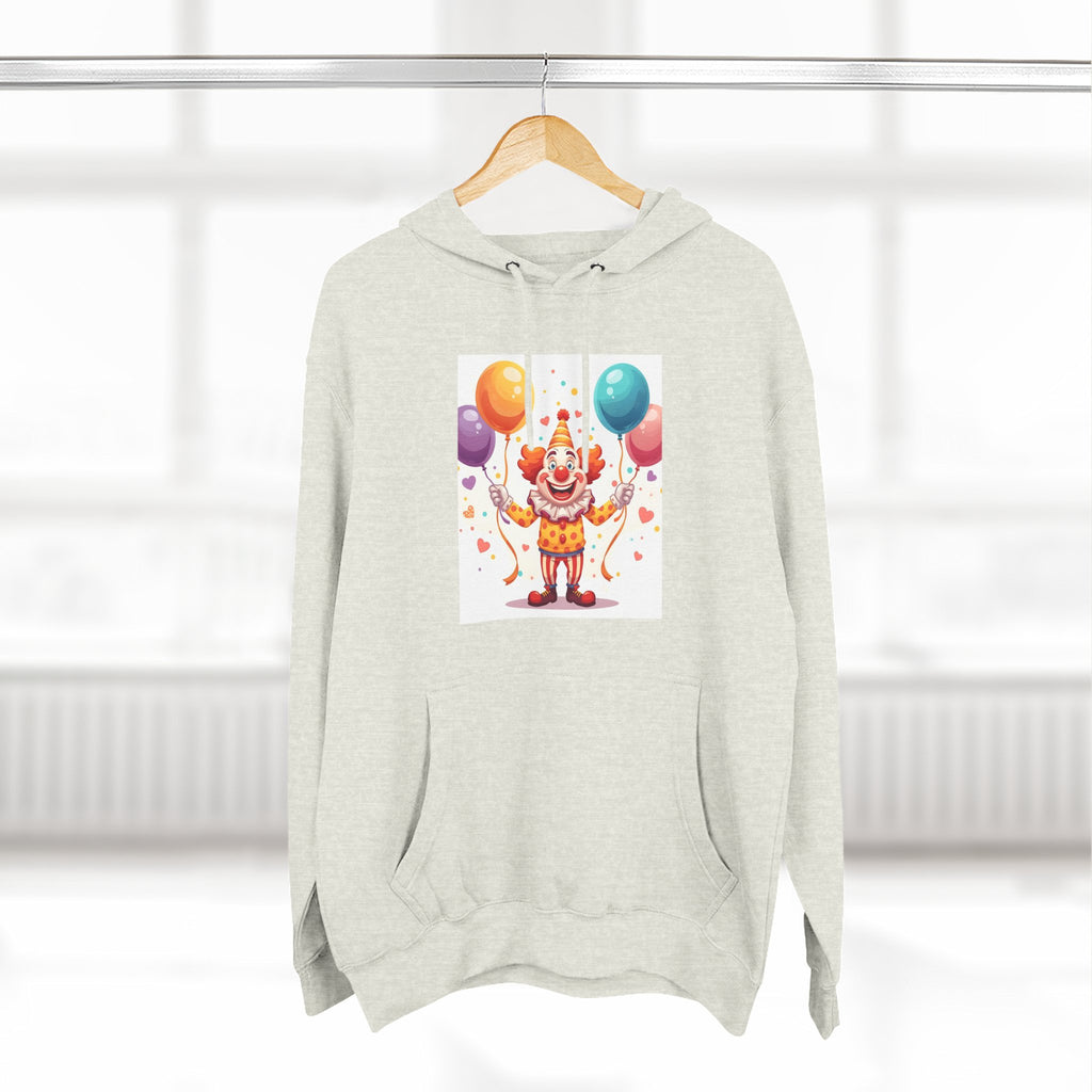 Clown Funny Three-Panel Fleece Hoodie
