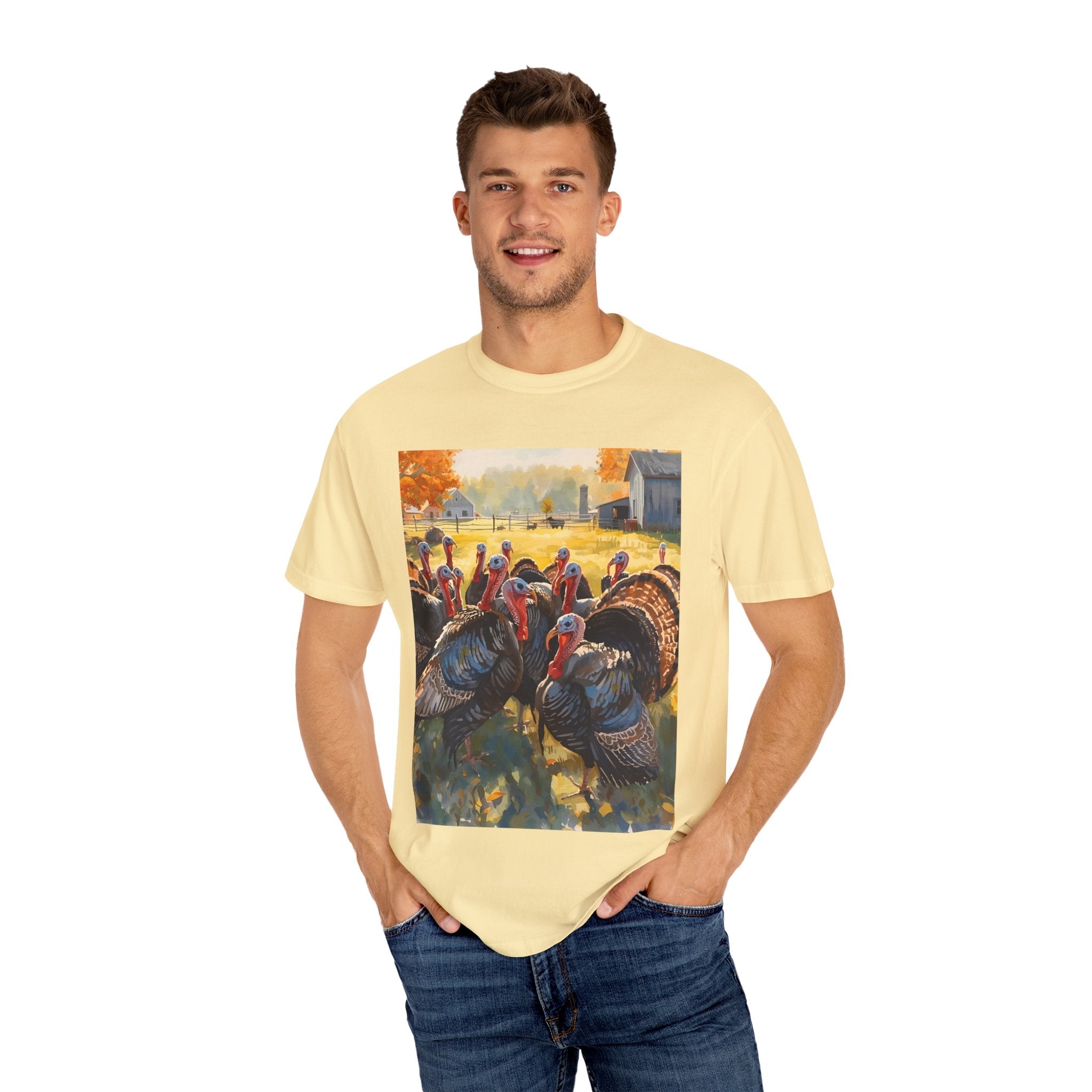 Thanksgiving Turkey T-Shirt, Unisex Holiday Shirt, Fall Apparel, Cozy Gift, Autumn Fashion