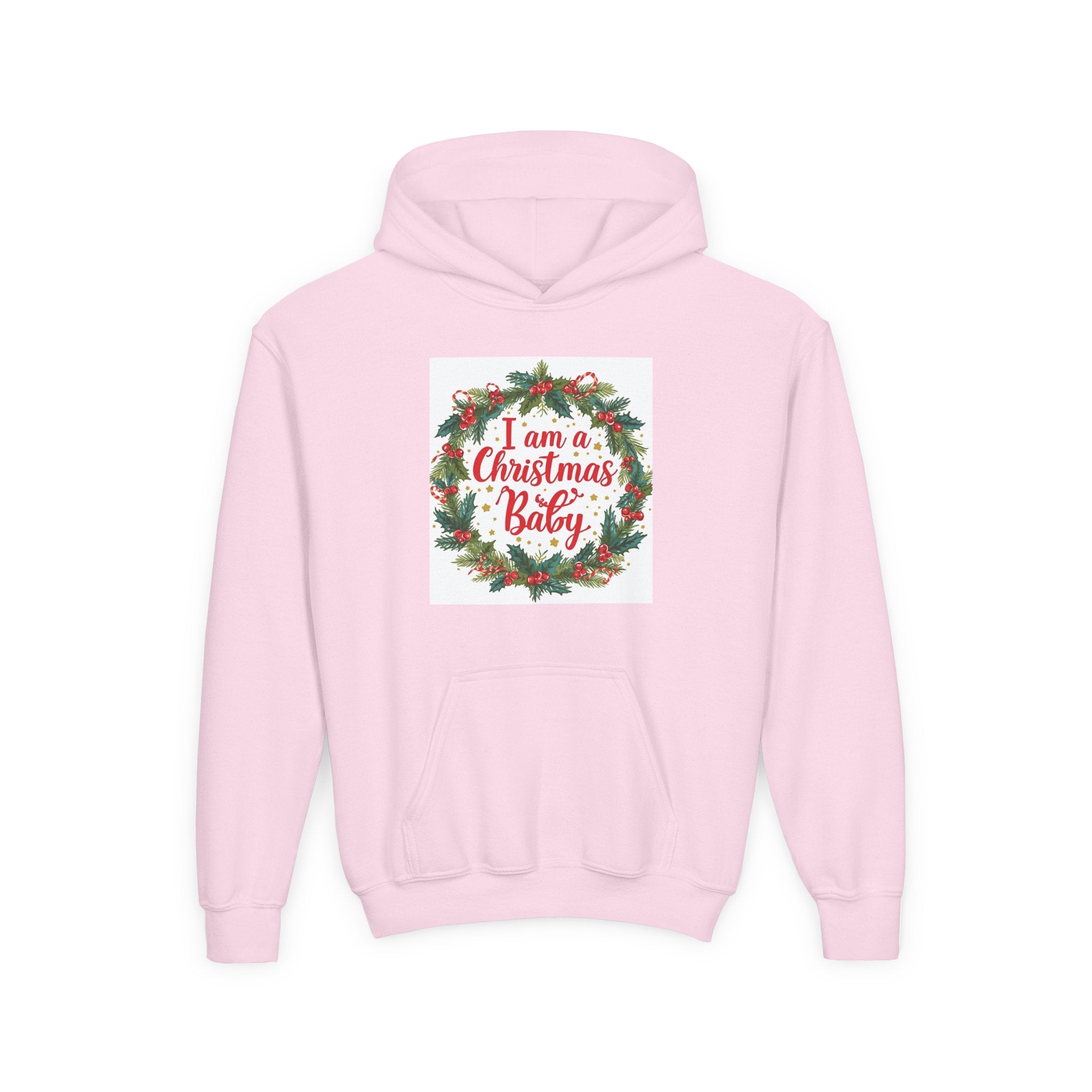 I Am A Christmas Baby Youth Heavy Blend Hooded Sweatshirt