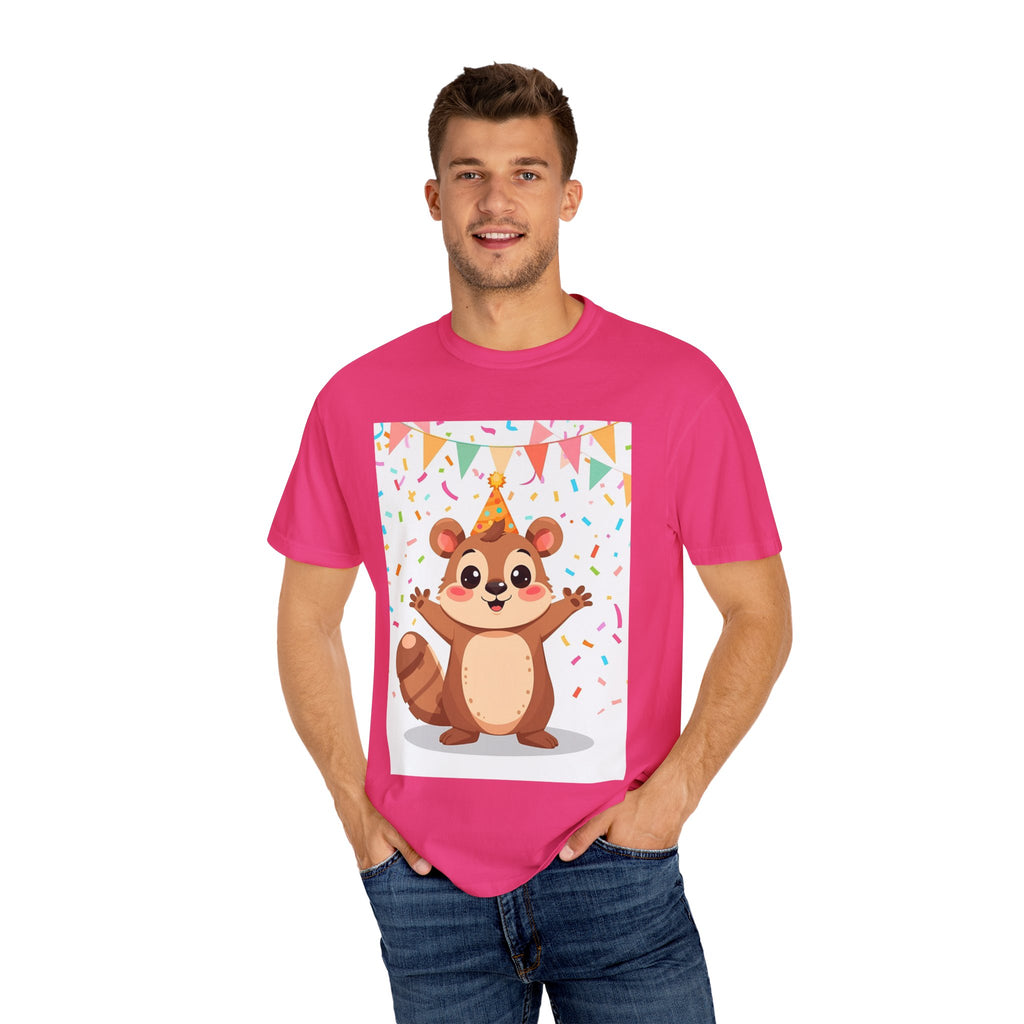 Adorable Party Animal Squirl T-Shirt - Birthday Gift, Unisex Tee, Celebration Apparel, Cute Animal Print, Fun Gift Idea