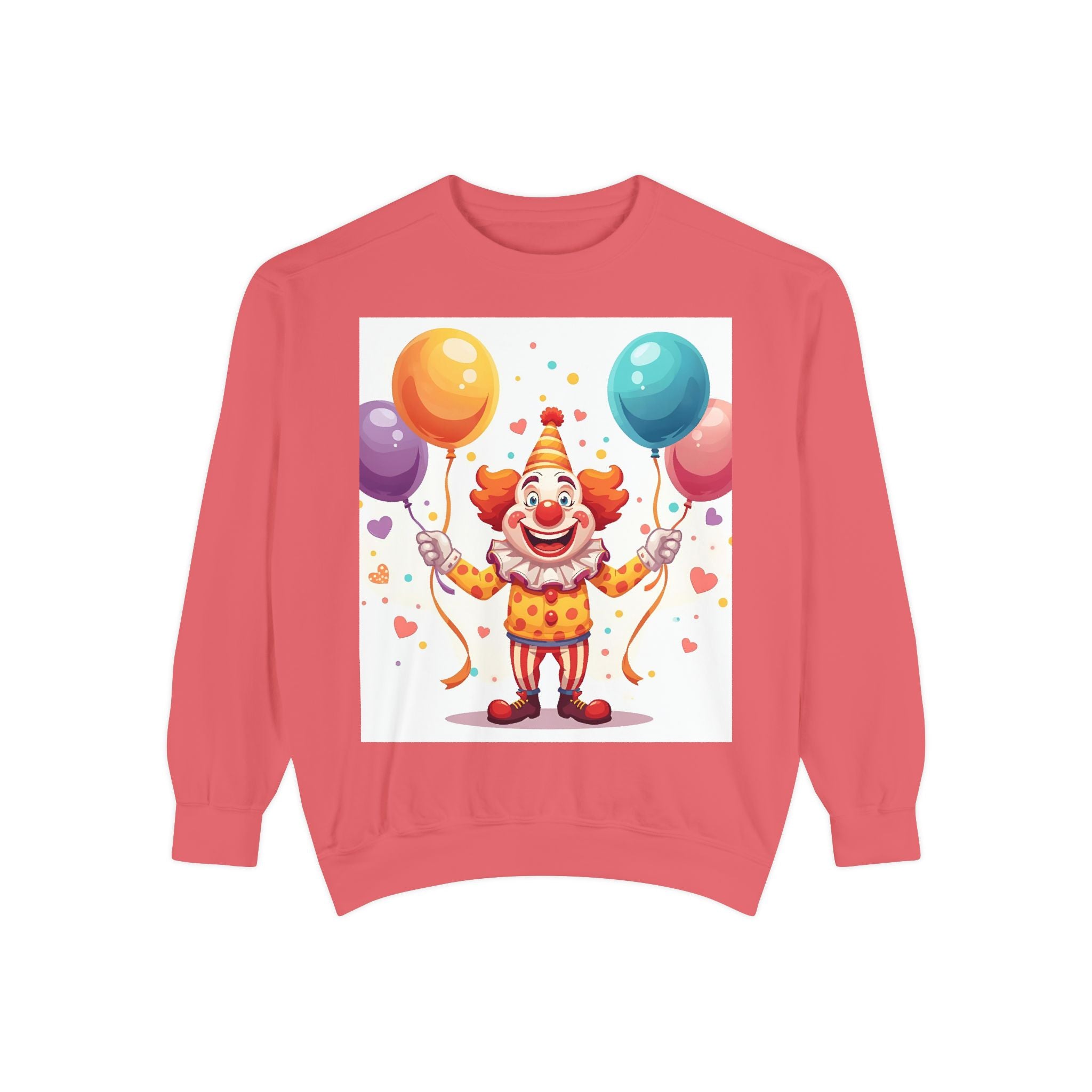 Funny Clown Unisex Garment-Dyed Sweatshirt