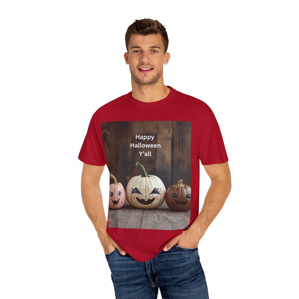 Happy Halloween Y'all T-shirt, Fall Pumpkin Tee, Unisex Halloween Apparel, Cute Halloween Gift, Autumn Wardrobe Essential