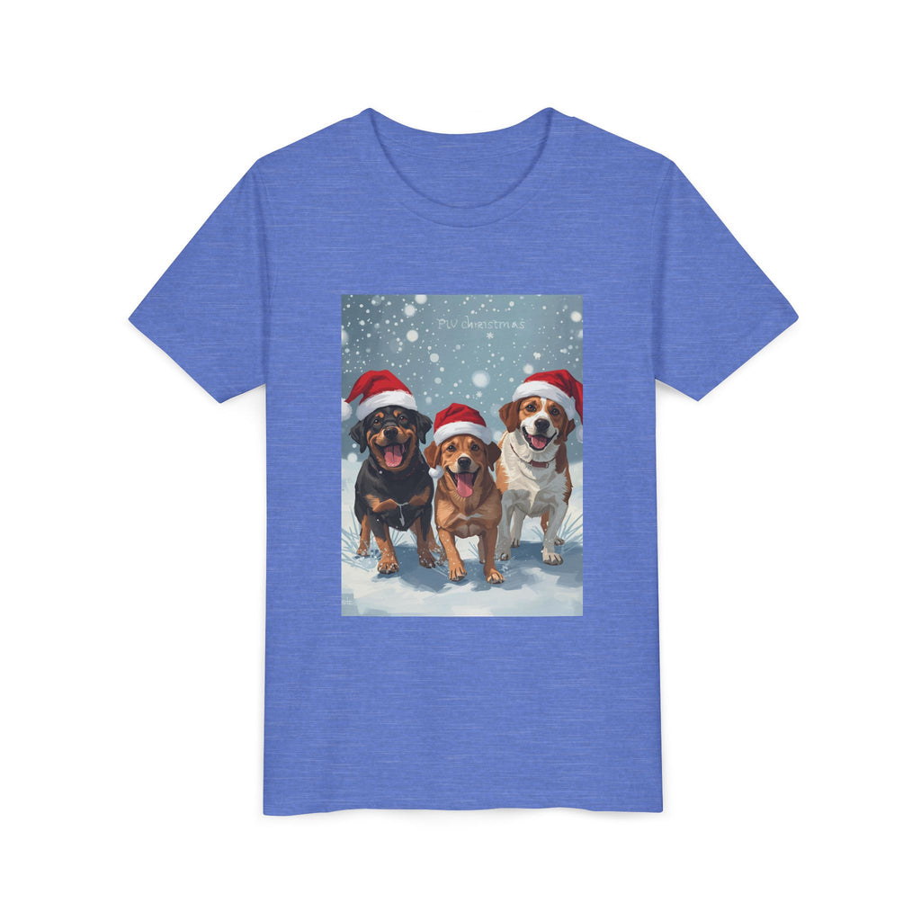 Cute Christmas Dogs Youth Short Sleeve Tee