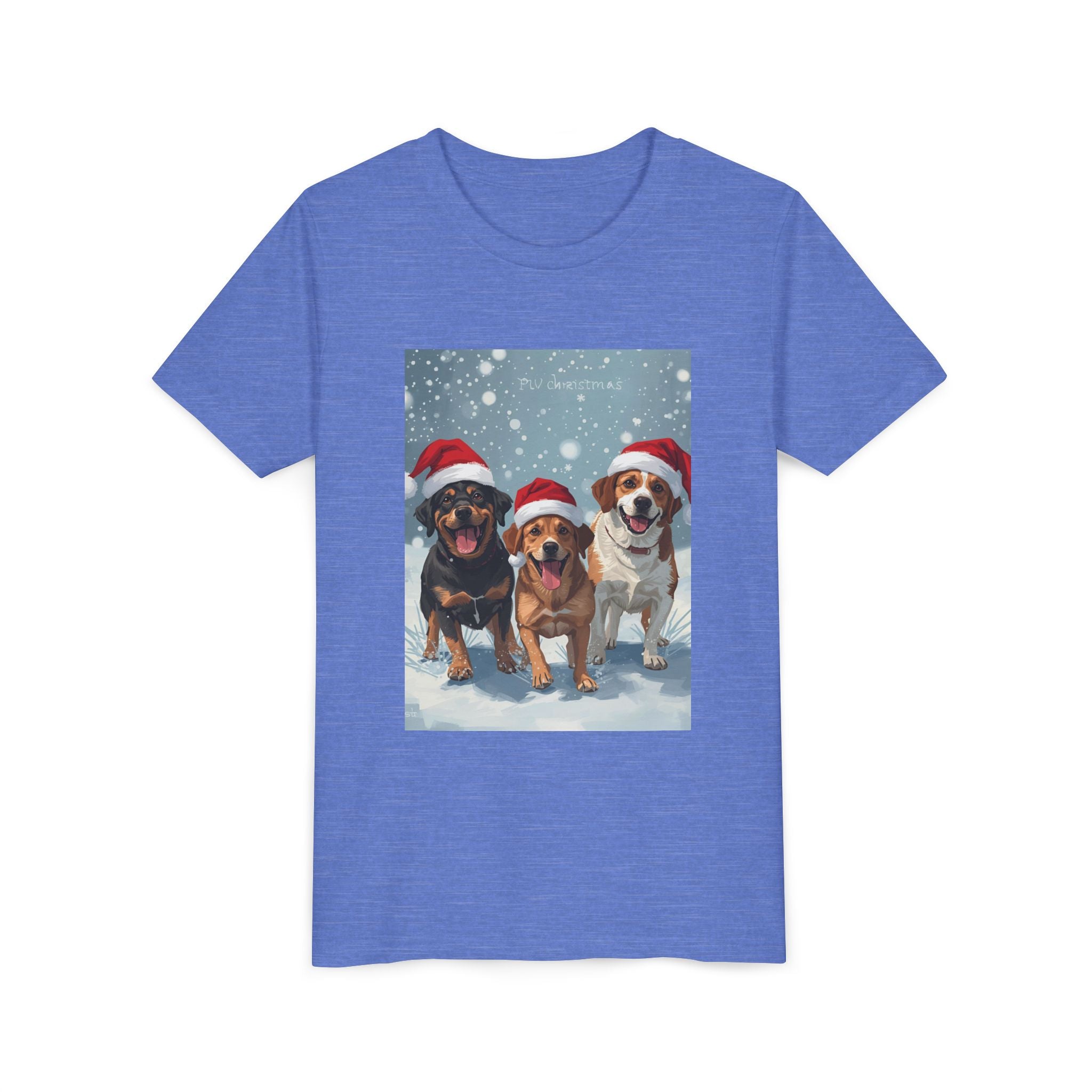 Cute Christmas Dogs Youth Short Sleeve Tee