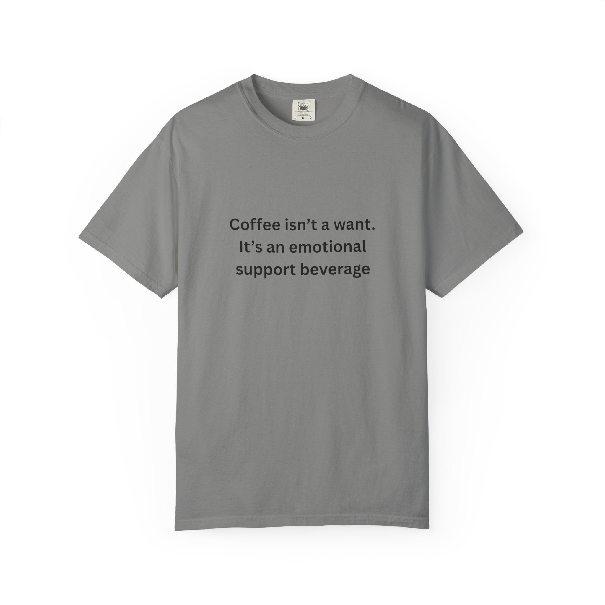 Emotional Support Coffee T-Shirt, Funny Coffee Tee, Gift for Coffee Lovers, Unisex Relaxed T-Shirt, Humor Apparel, Casual Wear