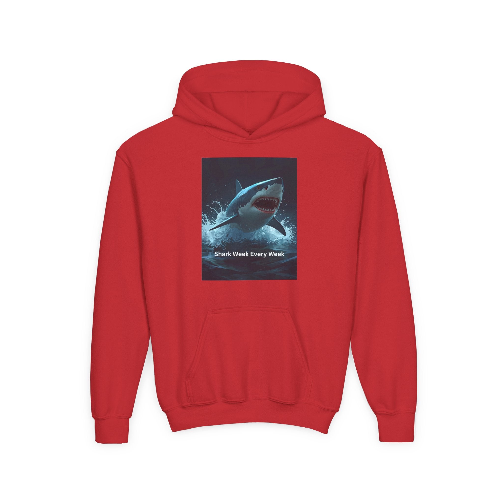 Shark Week Youth Hoodie - Fun, Comfortable Sweatshirt for Ocean Lovers, Kids Merchandise, Gift for Summer, Adventure Apparel, Sea Life Style