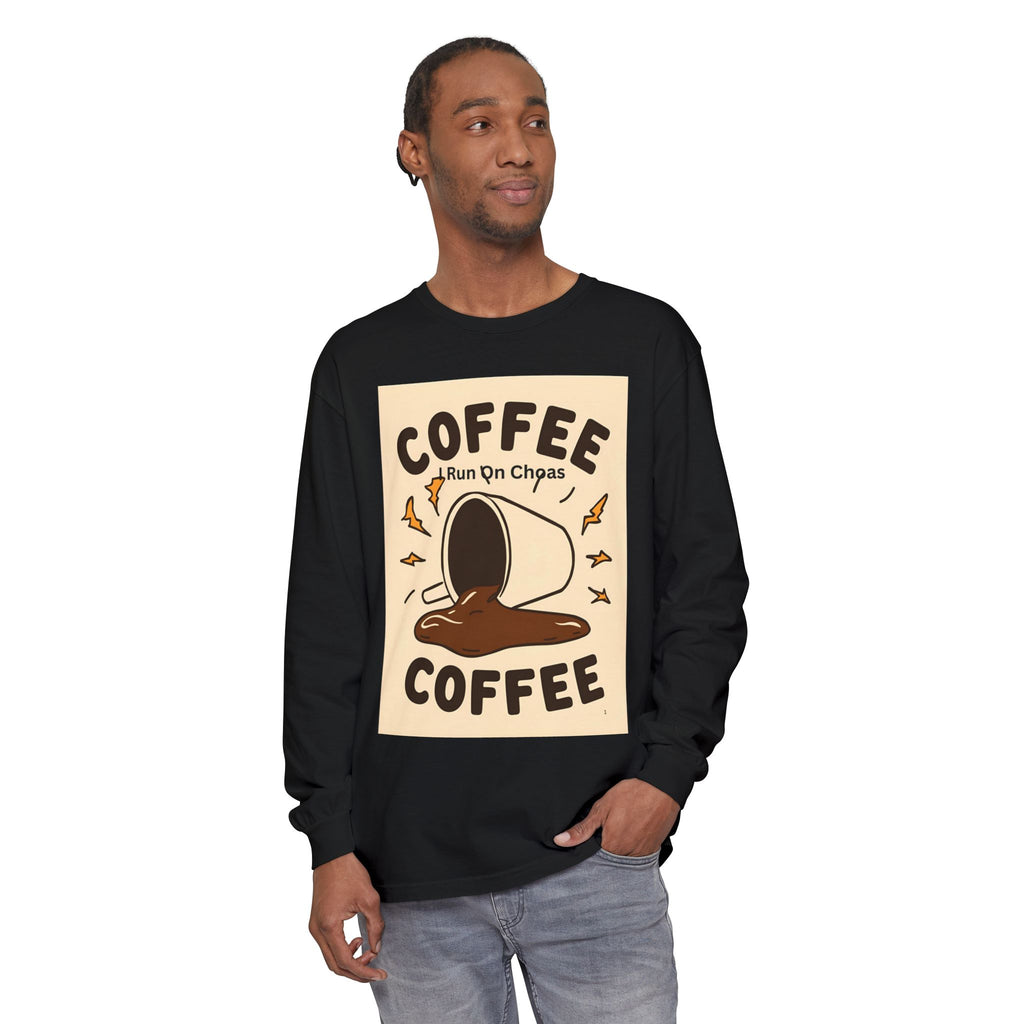 Coffee Coffee Unisex Garment-dyed Long Sleeve T-Shirt