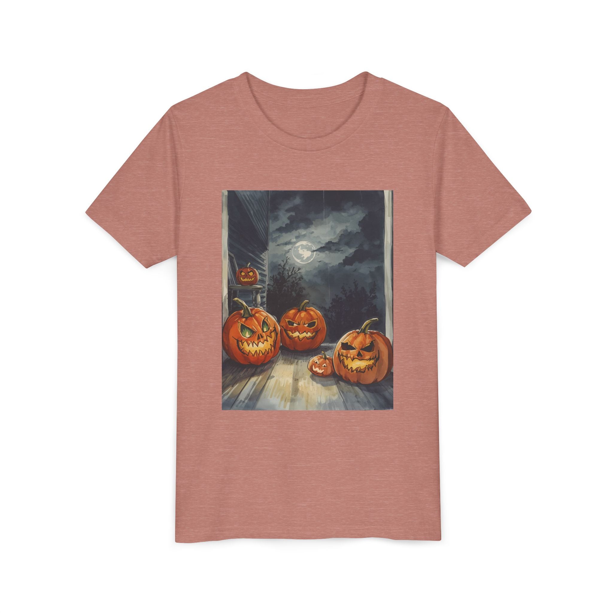Halloween Pumpkin Spooky Youth Short Sleeve Tee
