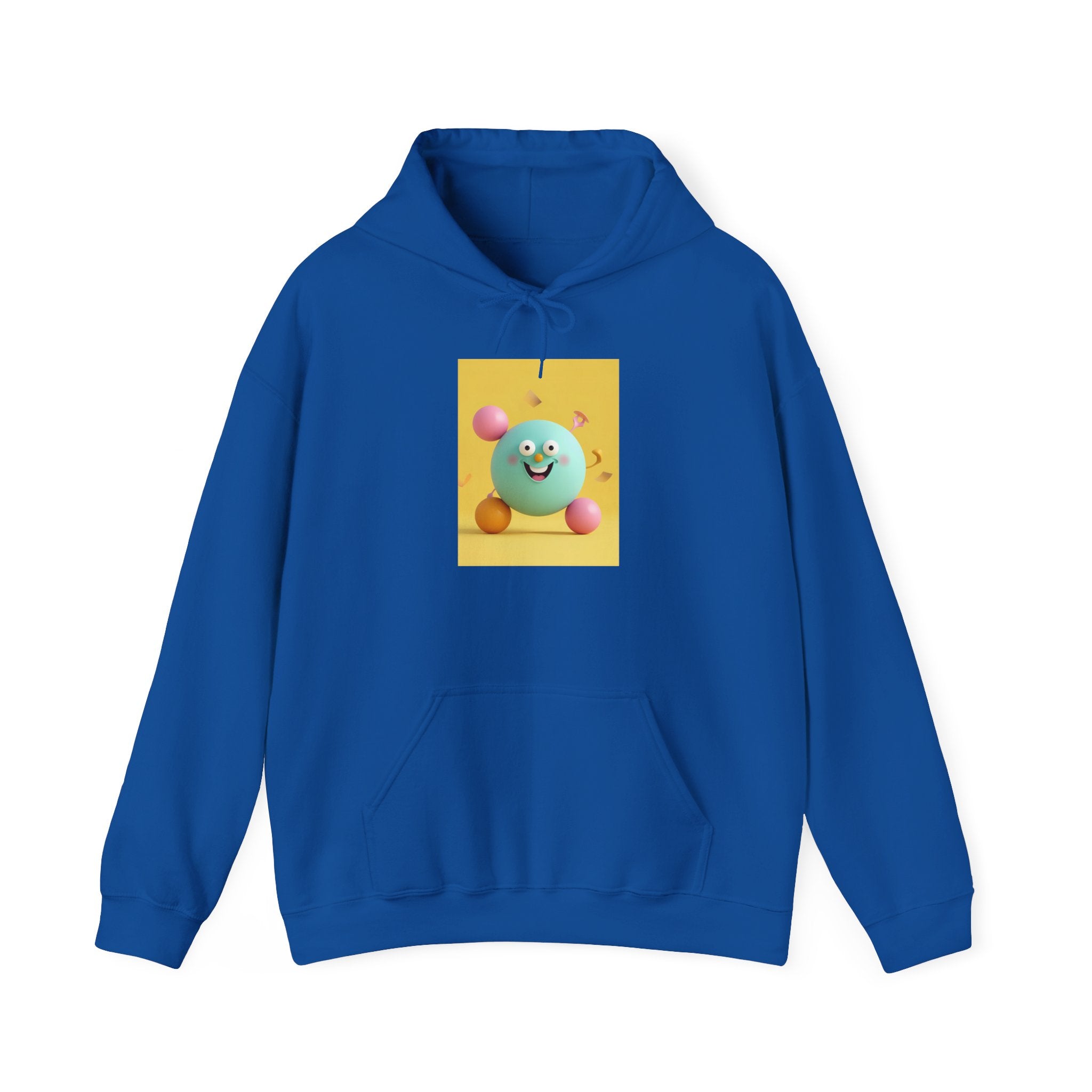 Playful Colorful Character Hooded Sweatshirt | Cute Unisex Pullover for Every Occasion, Cozy Hooded Top, Fun Gift, Casual Style